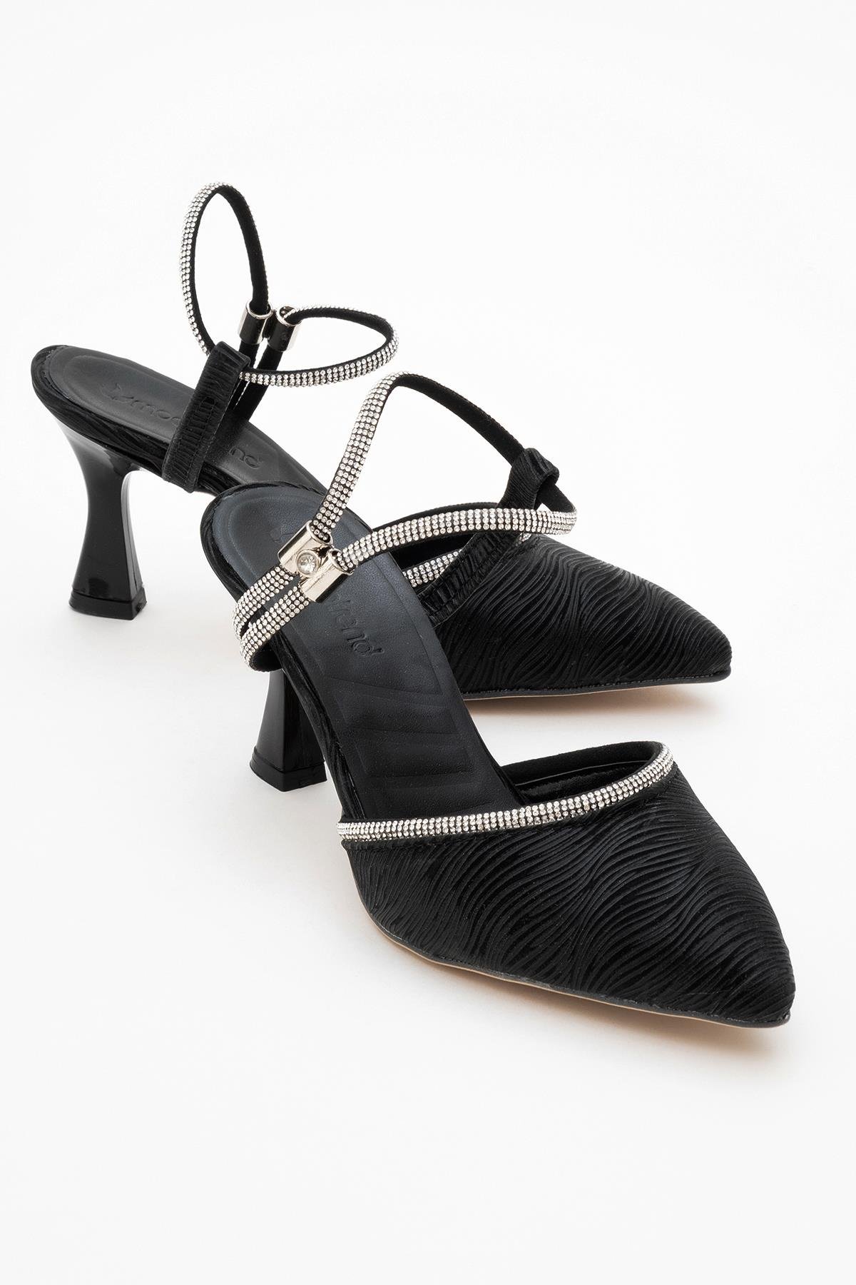 Kadın Taşlı Topuklu Ayakkabı SİYAH SUYOLU - Görsel 2