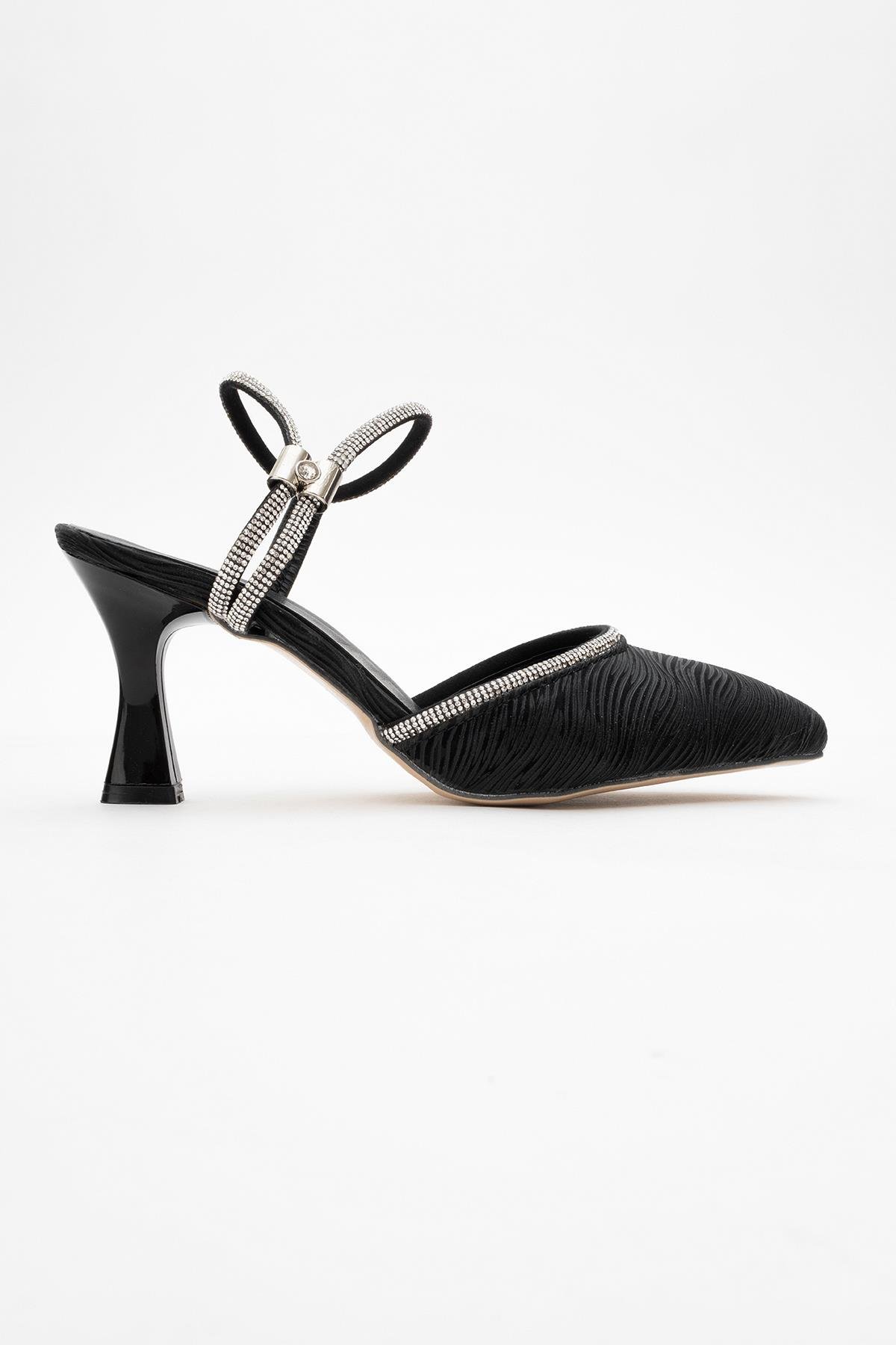 Kadın Taşlı Topuklu Ayakkabı SİYAH SUYOLU - Görsel 3