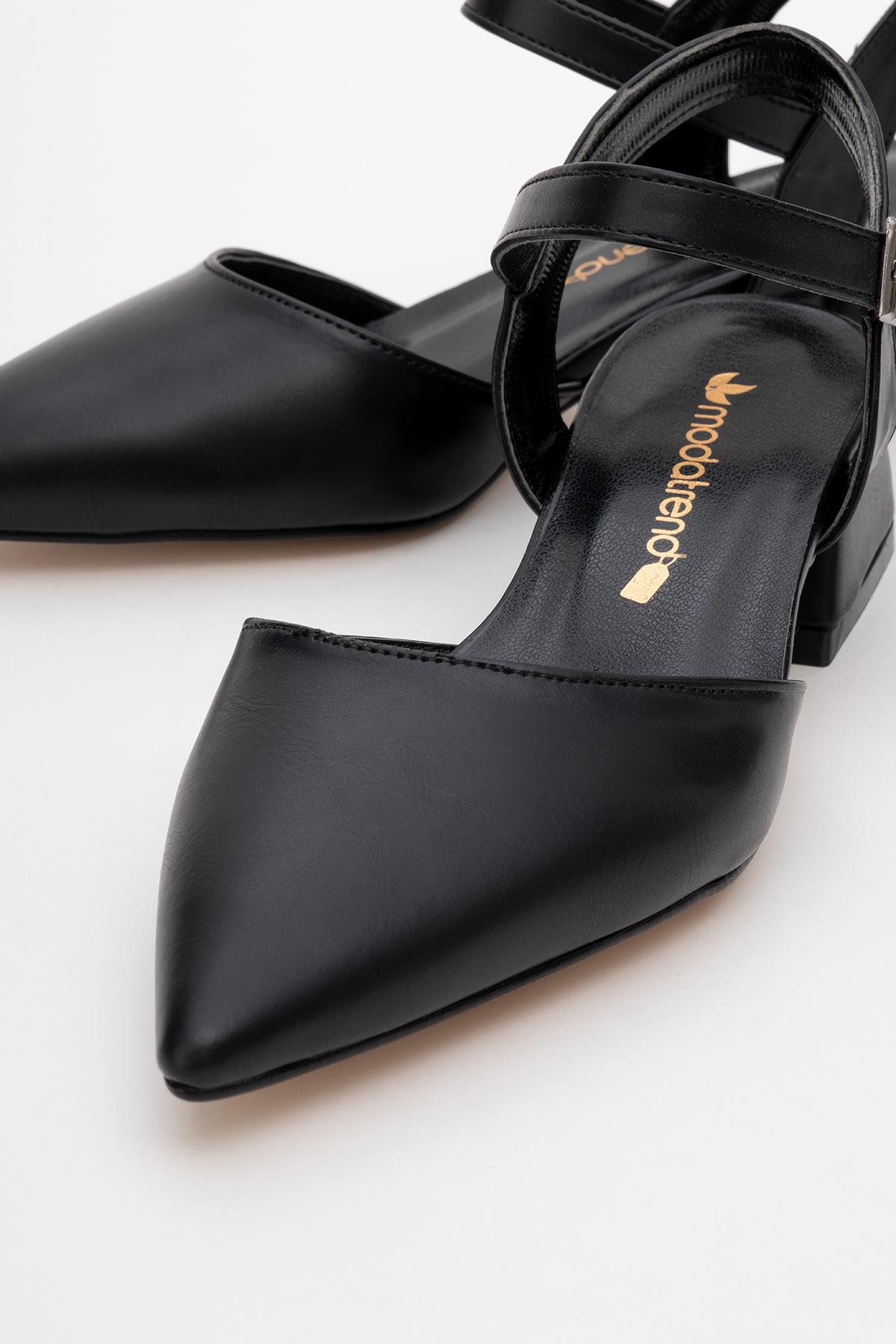 Kadın Topuklu Ayakkabı SİYAH CİLT - Görsel 4