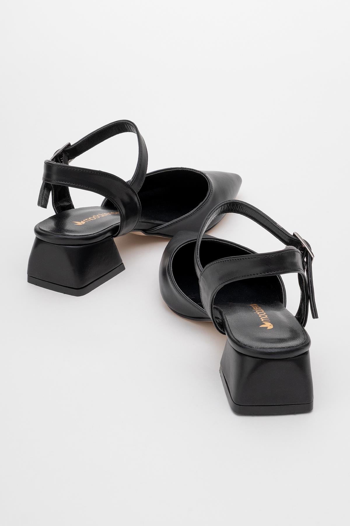 Kadın Topuklu Ayakkabı SİYAH CİLT - Görsel 5