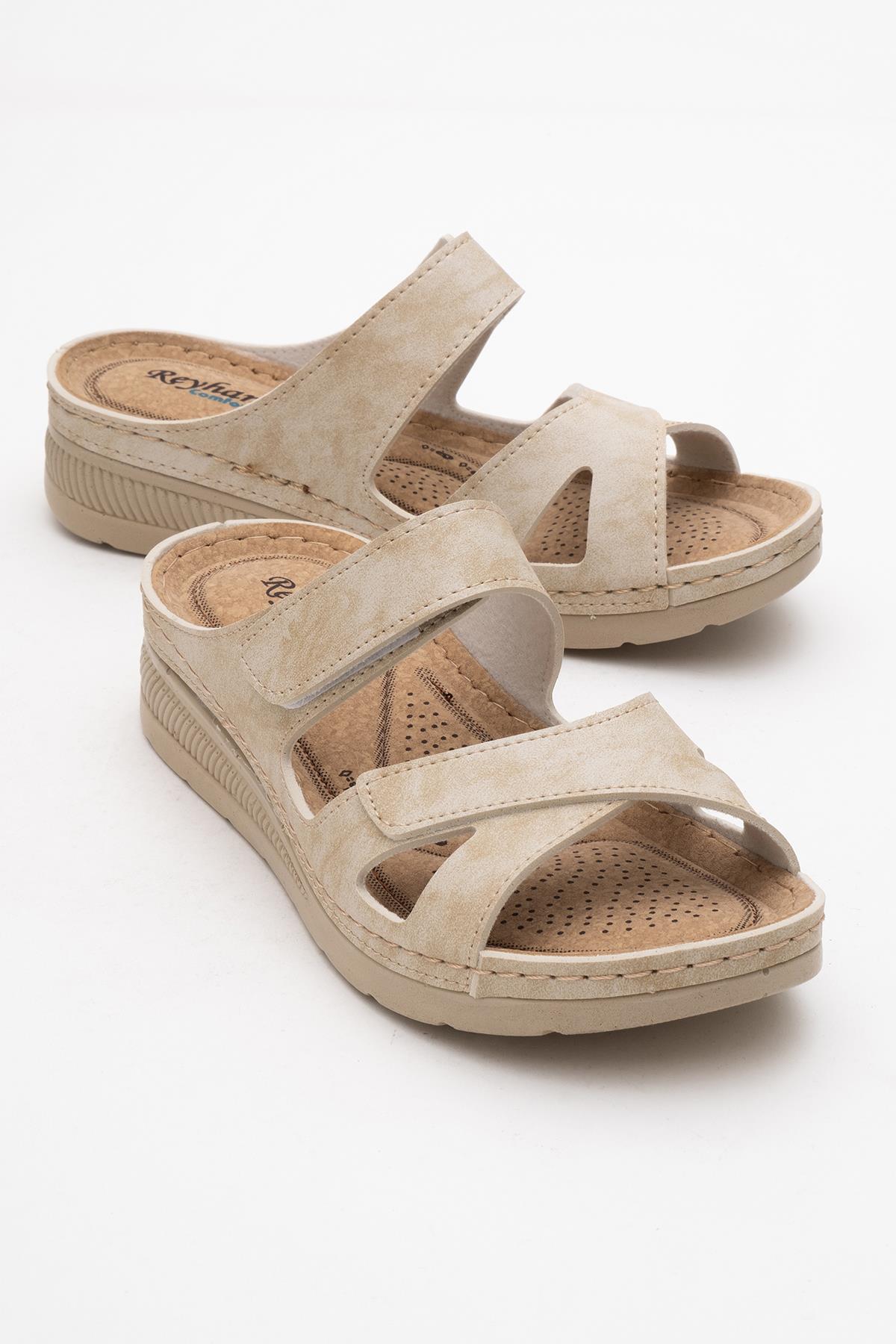 Kadın Cırtlı Terlik BEJ - Görsel 2