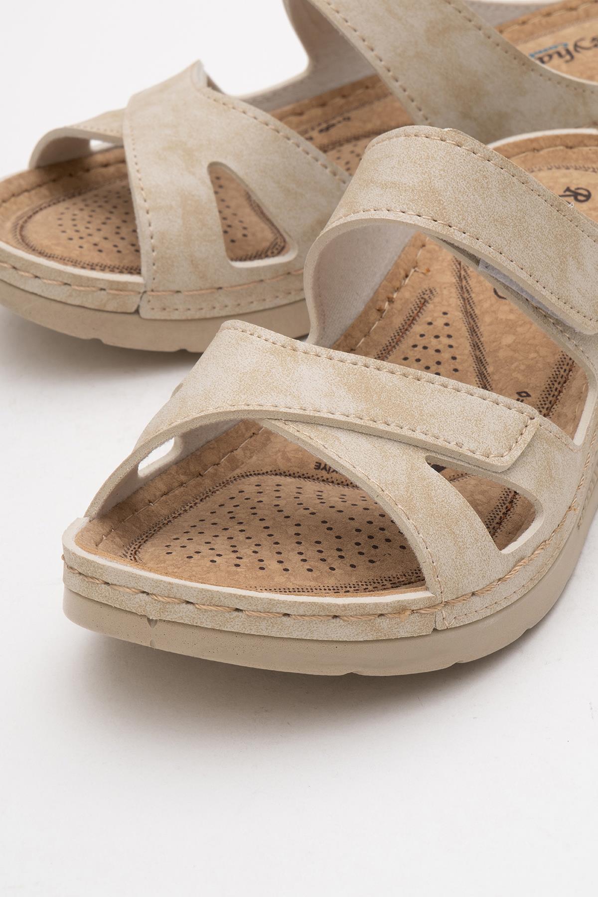 Kadın Cırtlı Terlik BEJ - Görsel 4