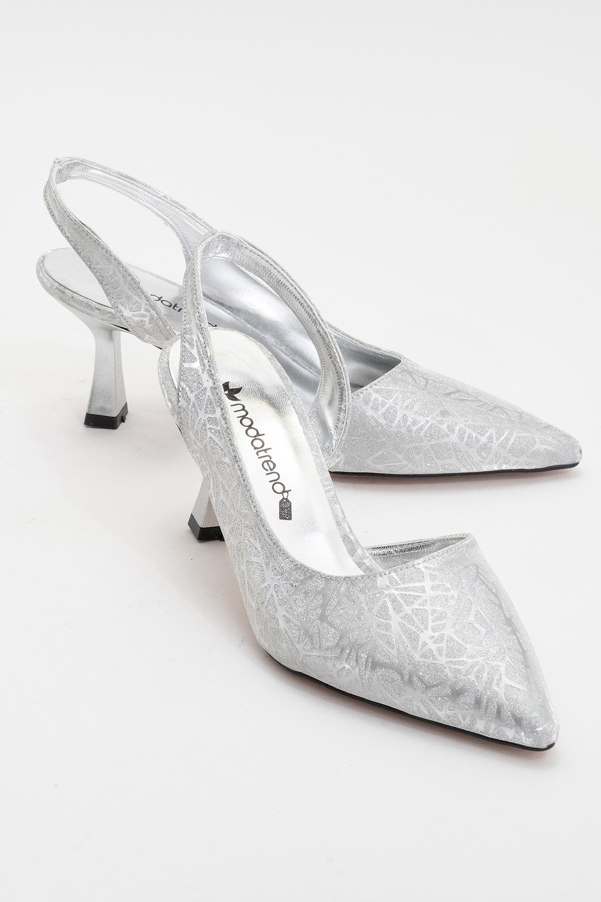 Kadın Topuklu Ayakkabı GÜMÜŞ ÜÇGEN - Görsel 2