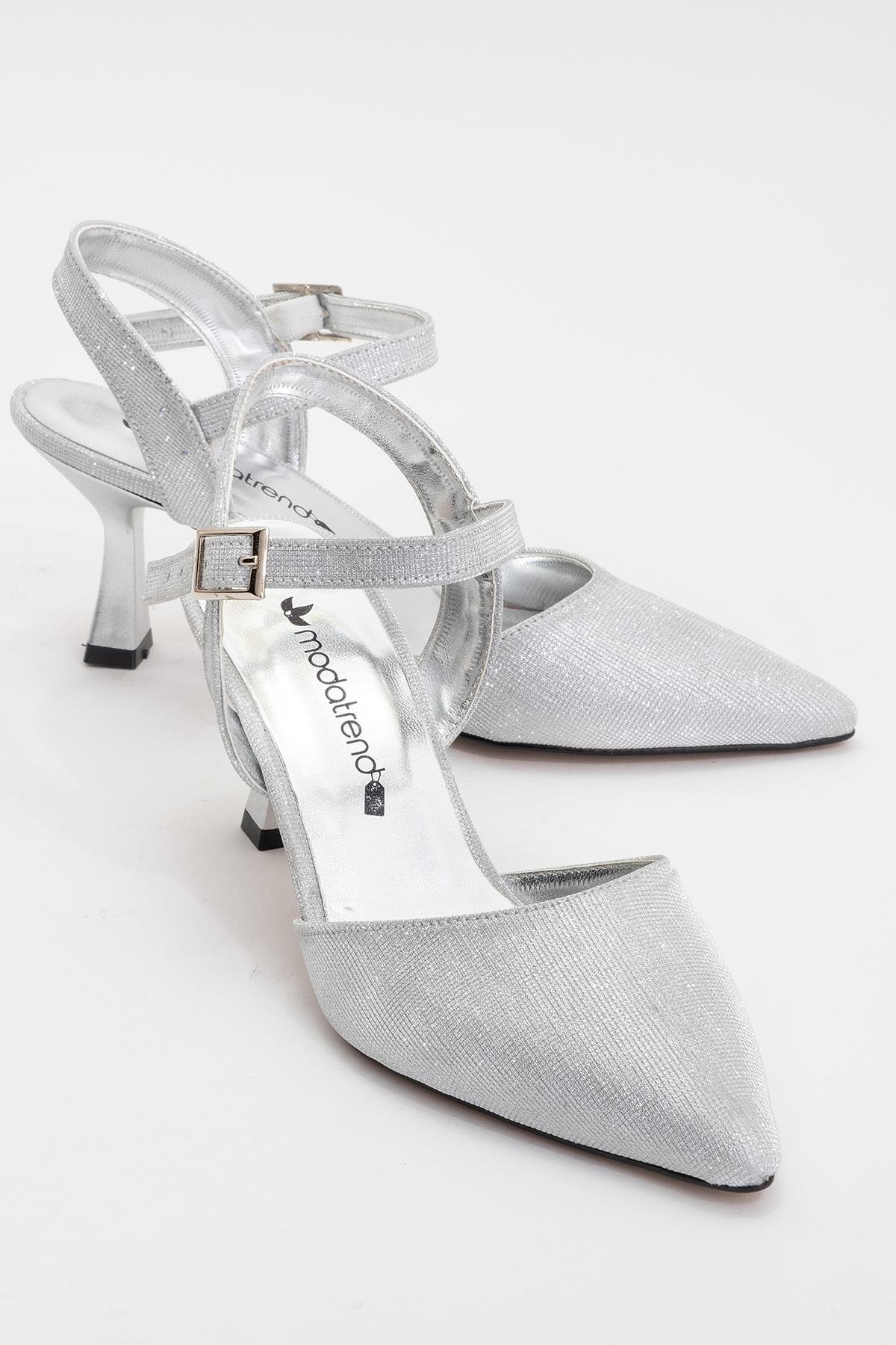 Kadın Topuklu Ayakkabı GÜMÜŞ SİM - Görsel 2