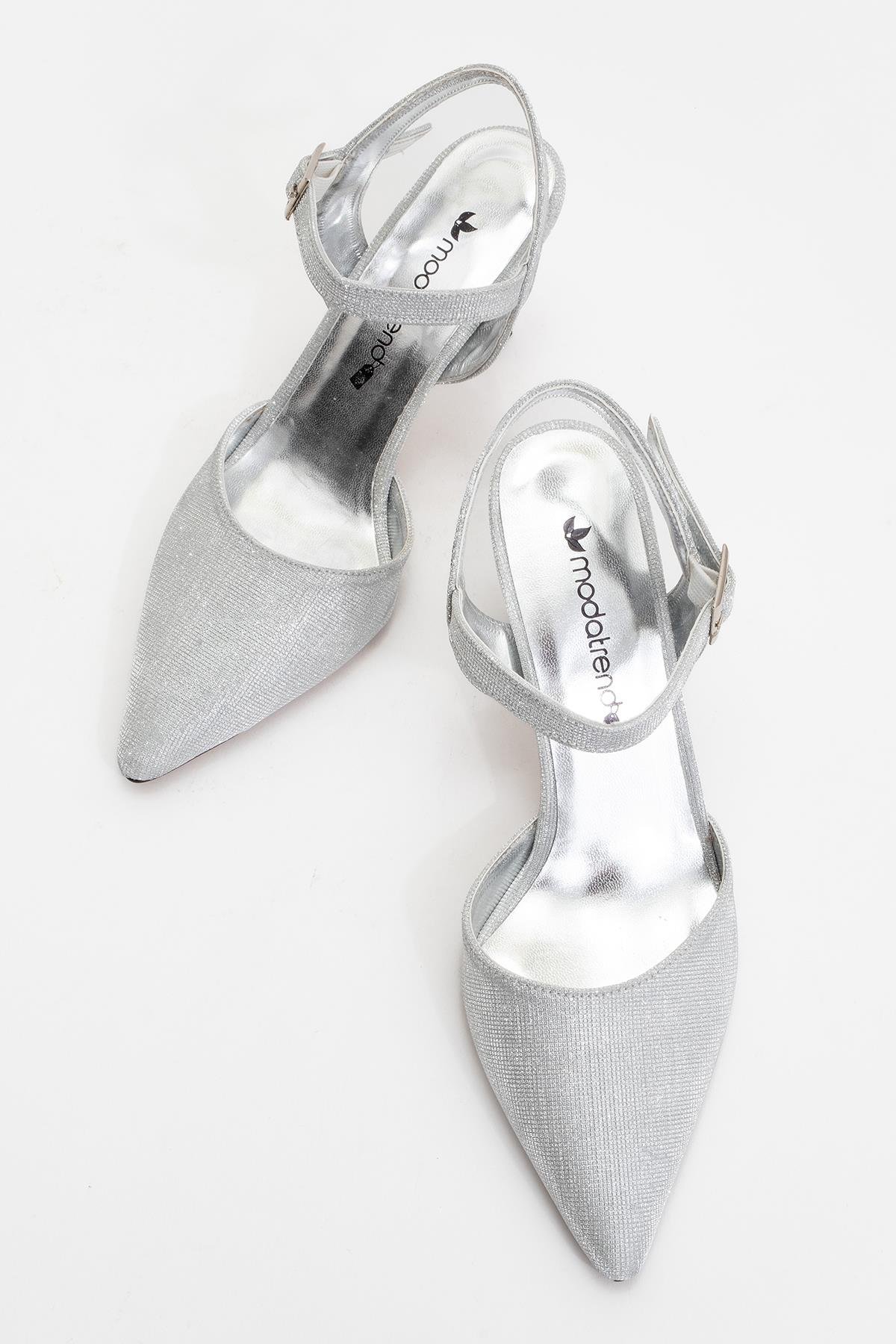 Kadın Topuklu Ayakkabı GÜMÜŞ SİM - Görsel 4