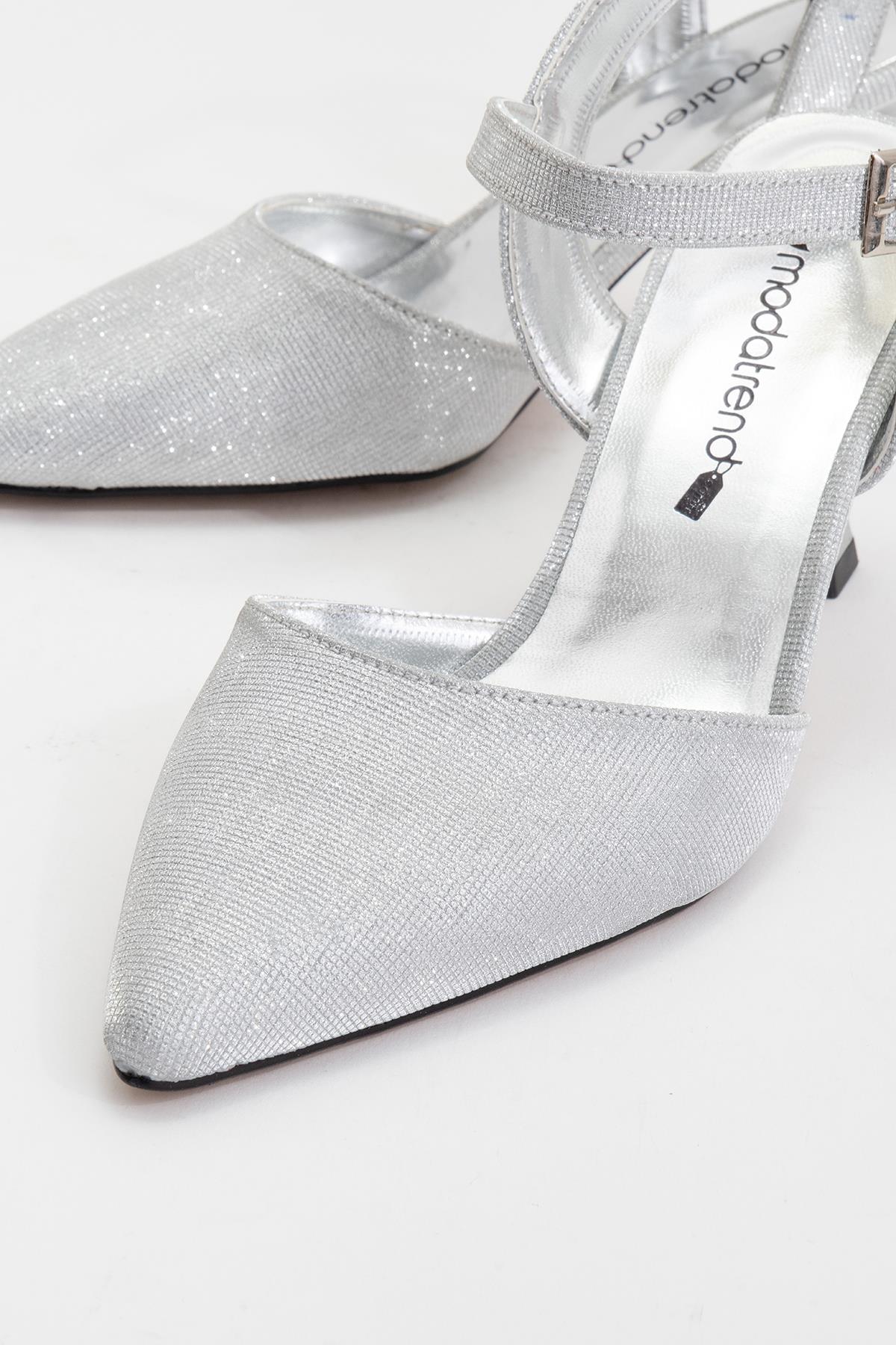 Kadın Topuklu Ayakkabı GÜMÜŞ SİM - Görsel 6