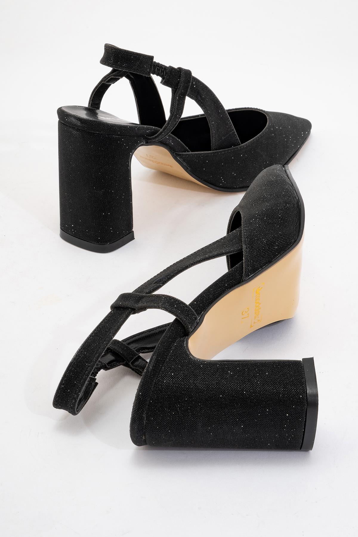 Kadın Topuklu Ayakkabı SİYAH SİM - Görsel 5