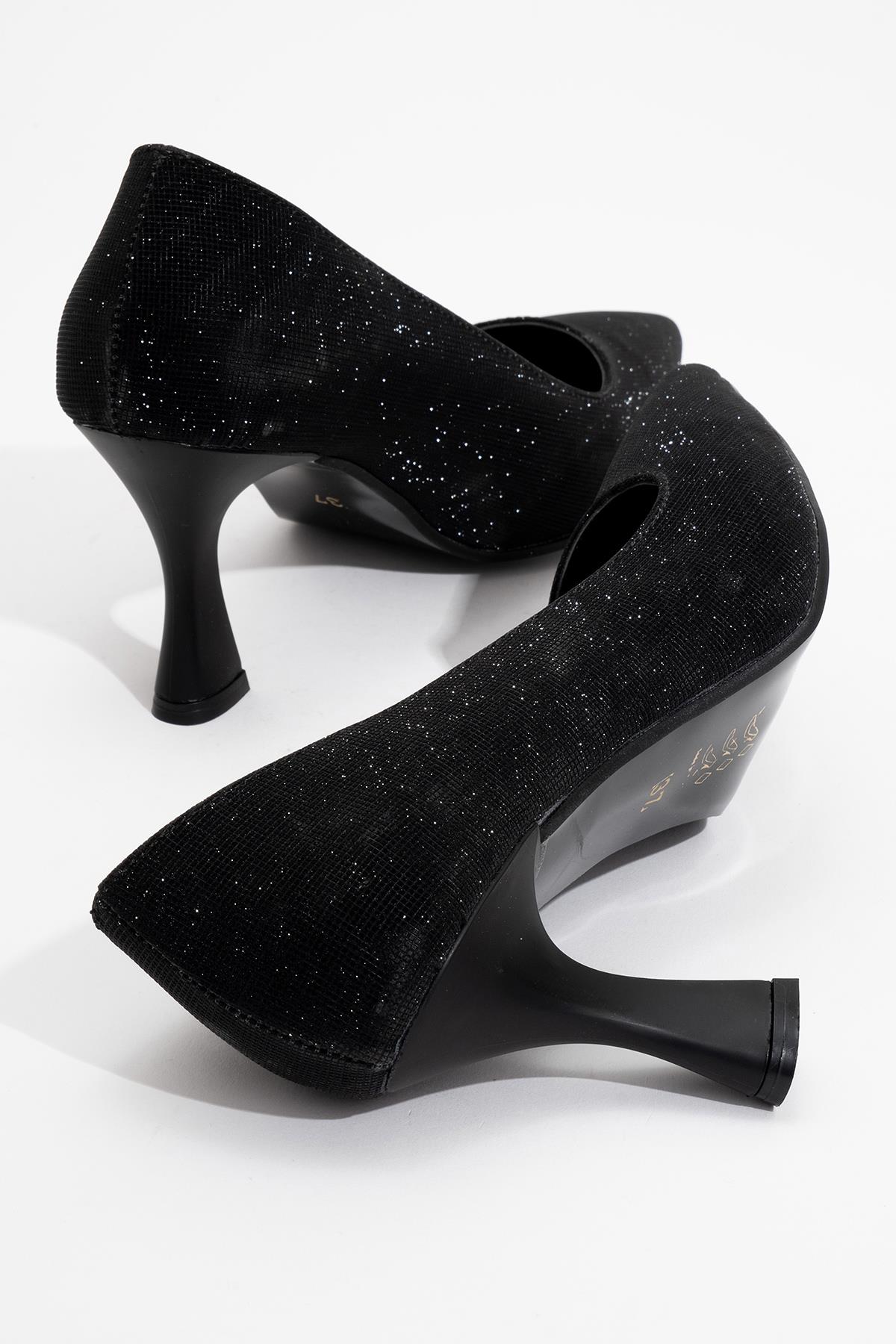 Kadın Sivri Burunlu Stiletto SİYAH SİM - Görsel 5