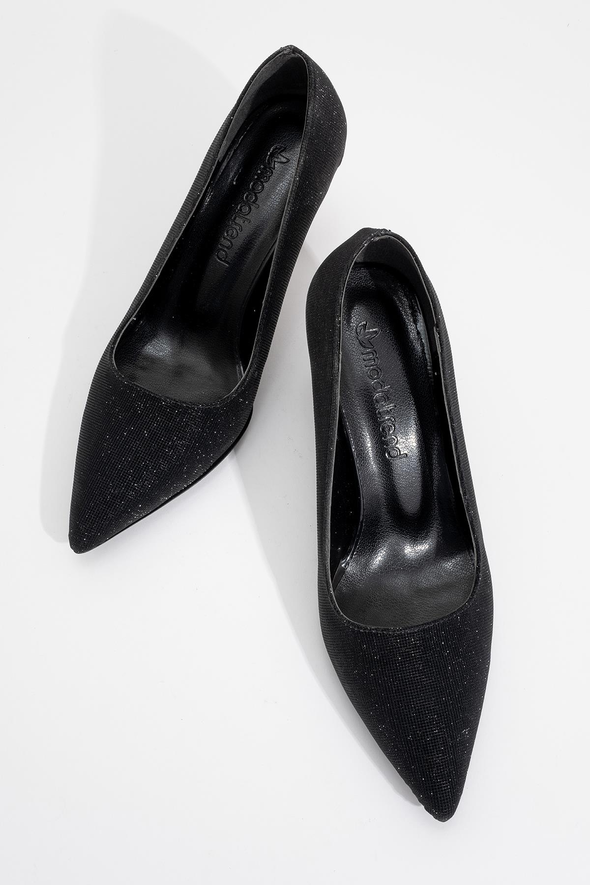 Kadın Sivri Burunlu Stiletto SİYAH SİM - Görsel 6