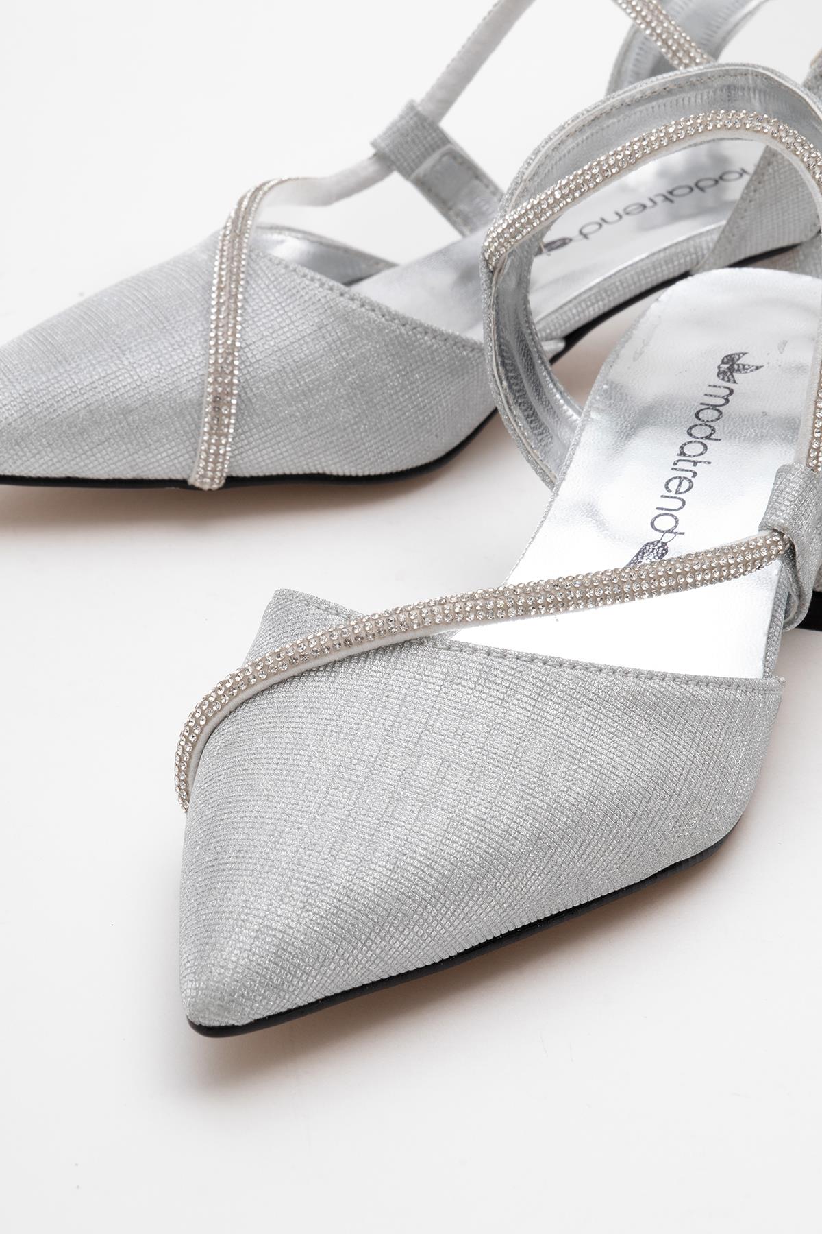 Kadın Topuklu Ayakkabı GÜMÜŞ SİM - Görsel 4