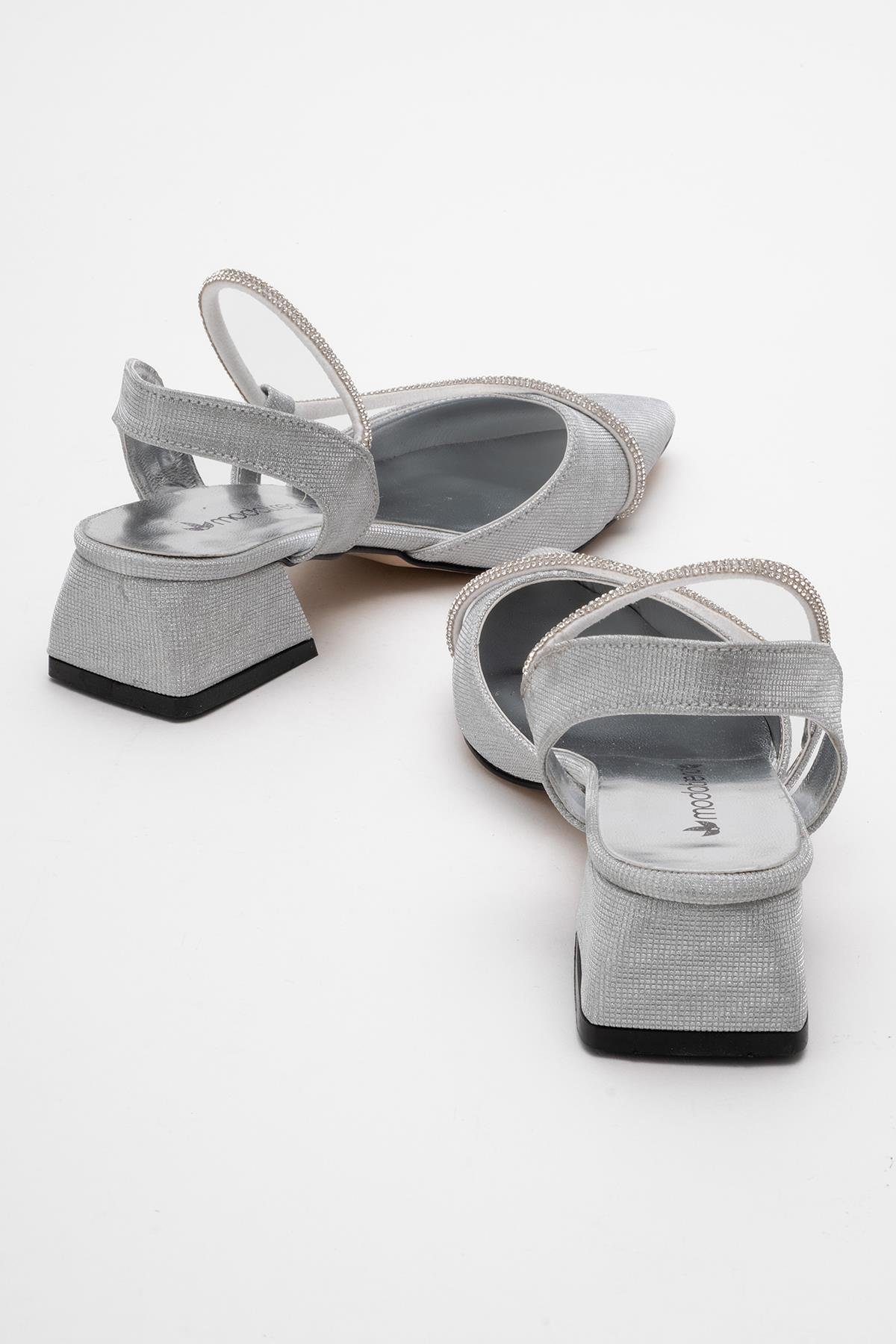 Kadın Topuklu Ayakkabı GÜMÜŞ SİM - Görsel 5