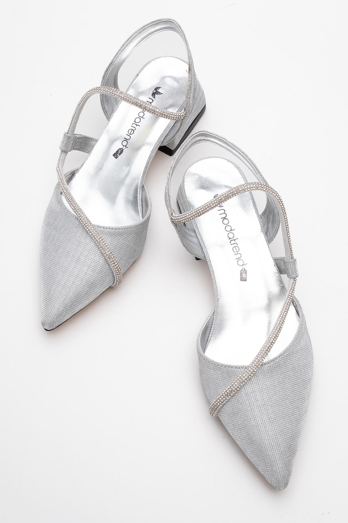 Kadın Topuklu Ayakkabı GÜMÜŞ SİM - Görsel 6