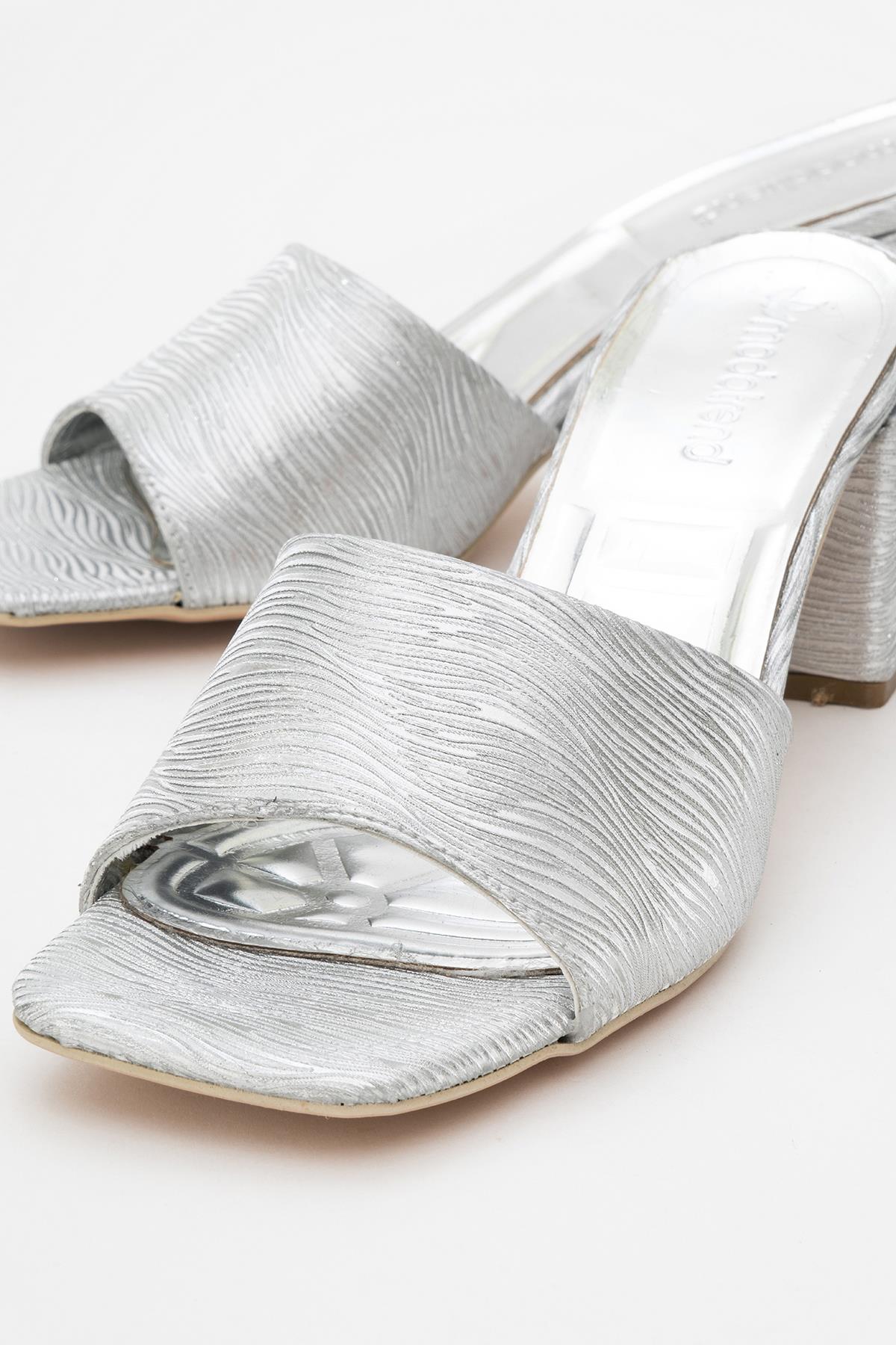 Kadın Topuklu Terlik GÜMÜŞ SUYOLU - Görsel 4