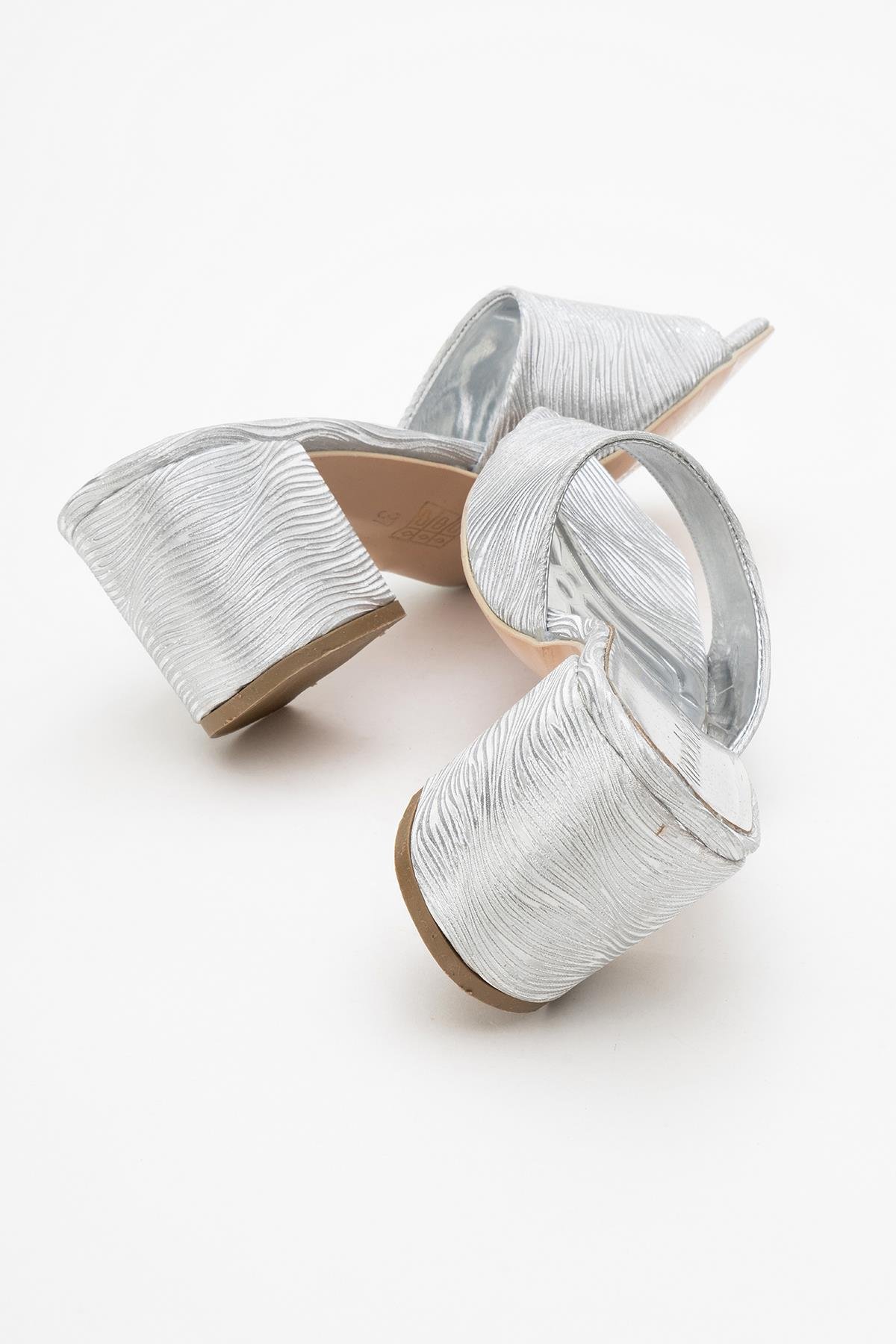 Kadın Topuklu Terlik GÜMÜŞ SUYOLU - Görsel 5