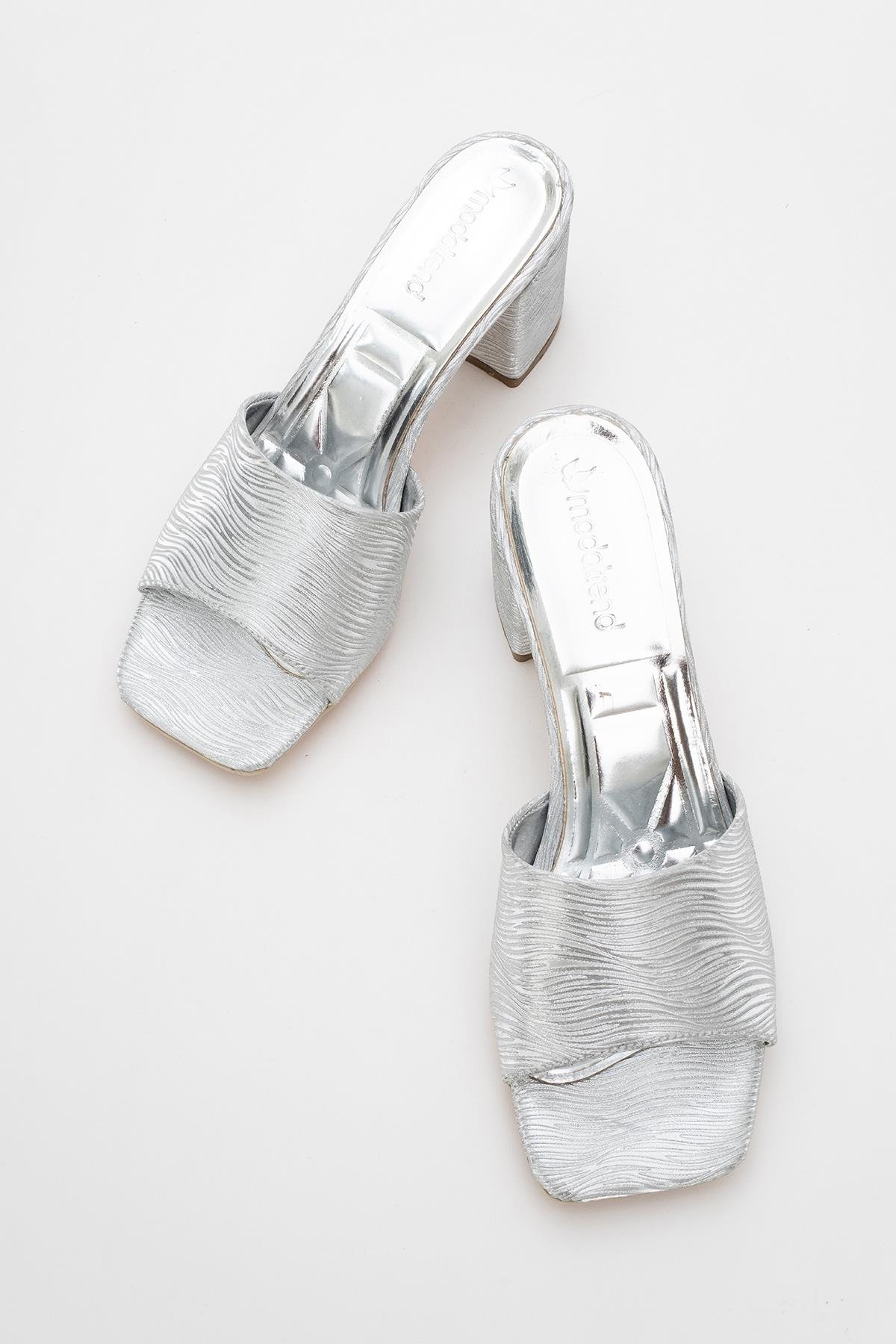 Kadın Topuklu Terlik GÜMÜŞ SUYOLU - Görsel 6