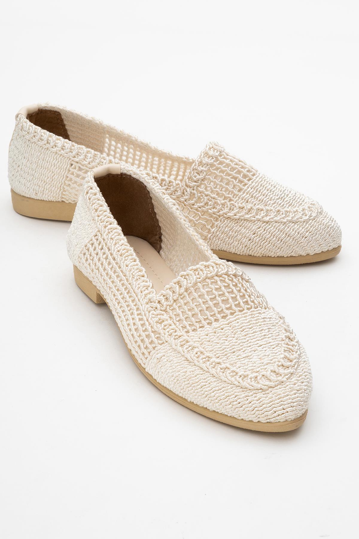 Kadın Fileli Babet KREM - Görsel 2