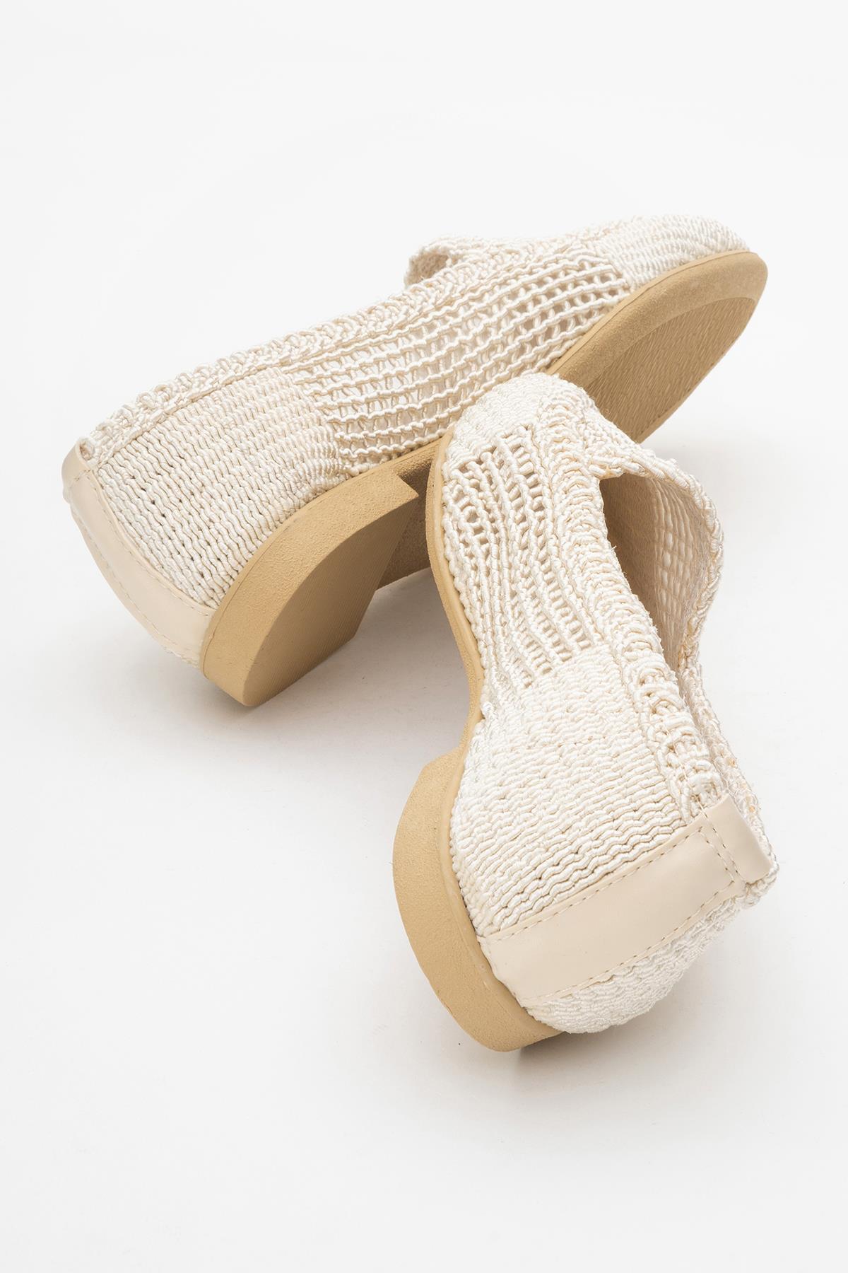 Kadın Fileli Babet KREM - Görsel 5