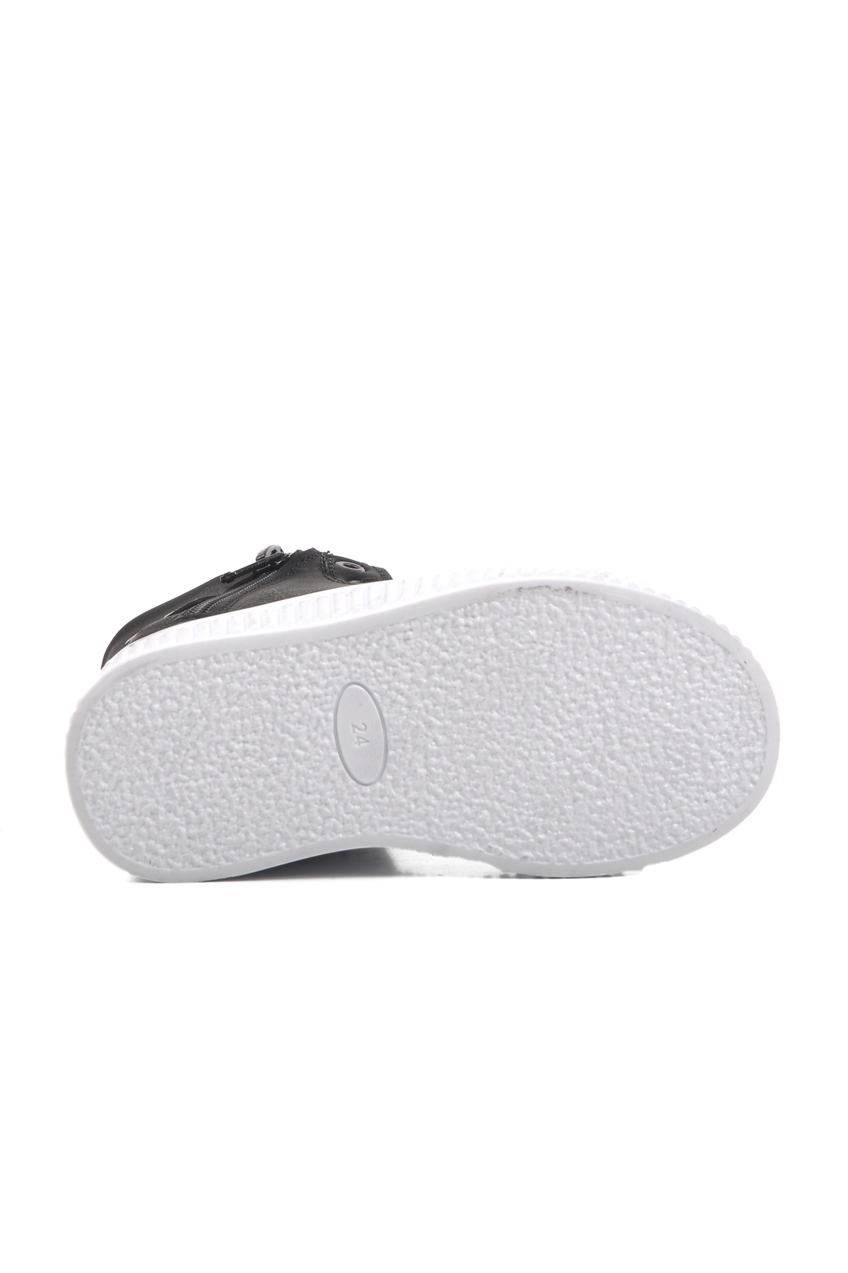 Siyah Beyaz Unisex İçi Polarlı Çocuk Bot - Görsel 6