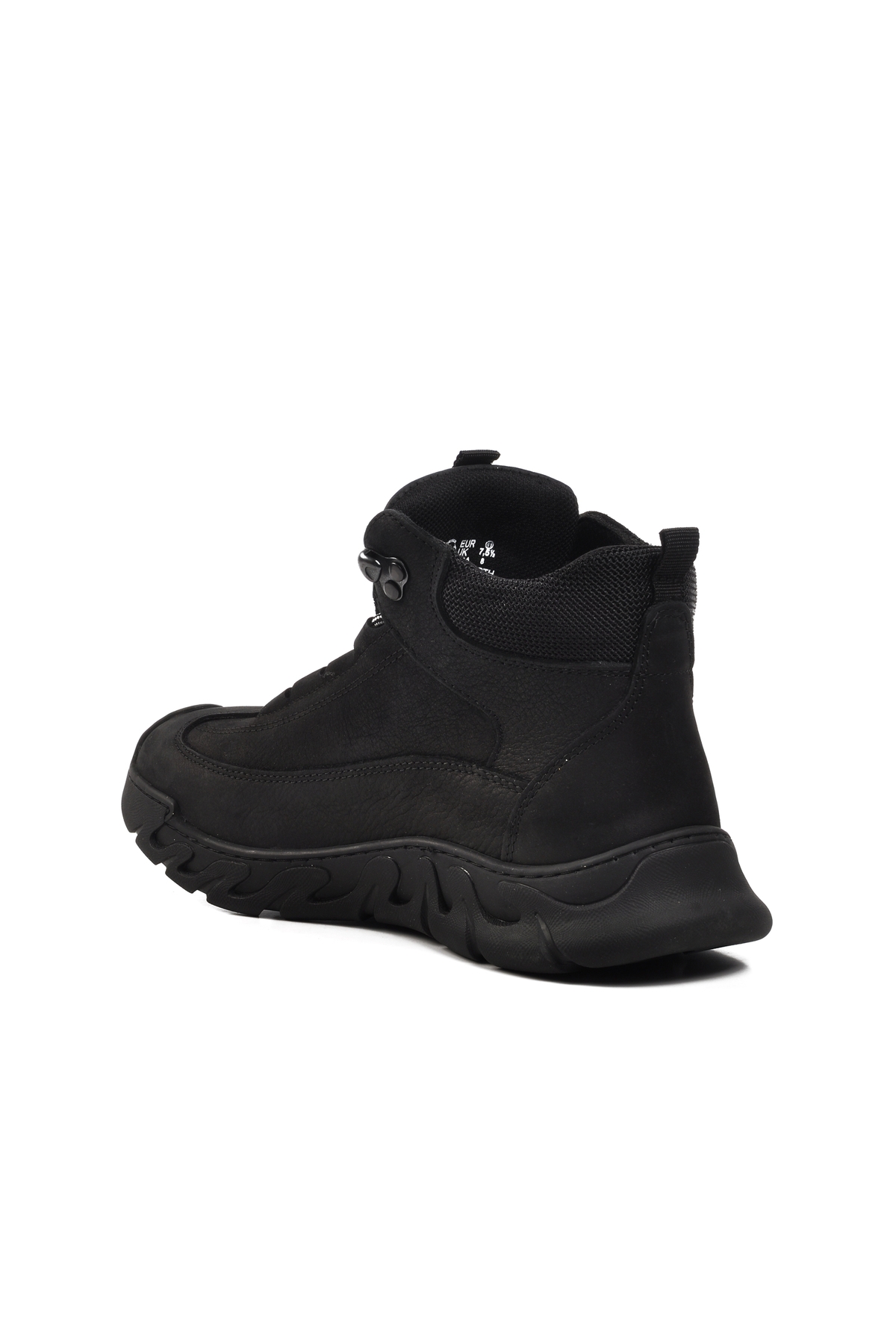 Siyah Nubuk Hakiki Deri Sneaker Erkek Bot - Görsel 5
