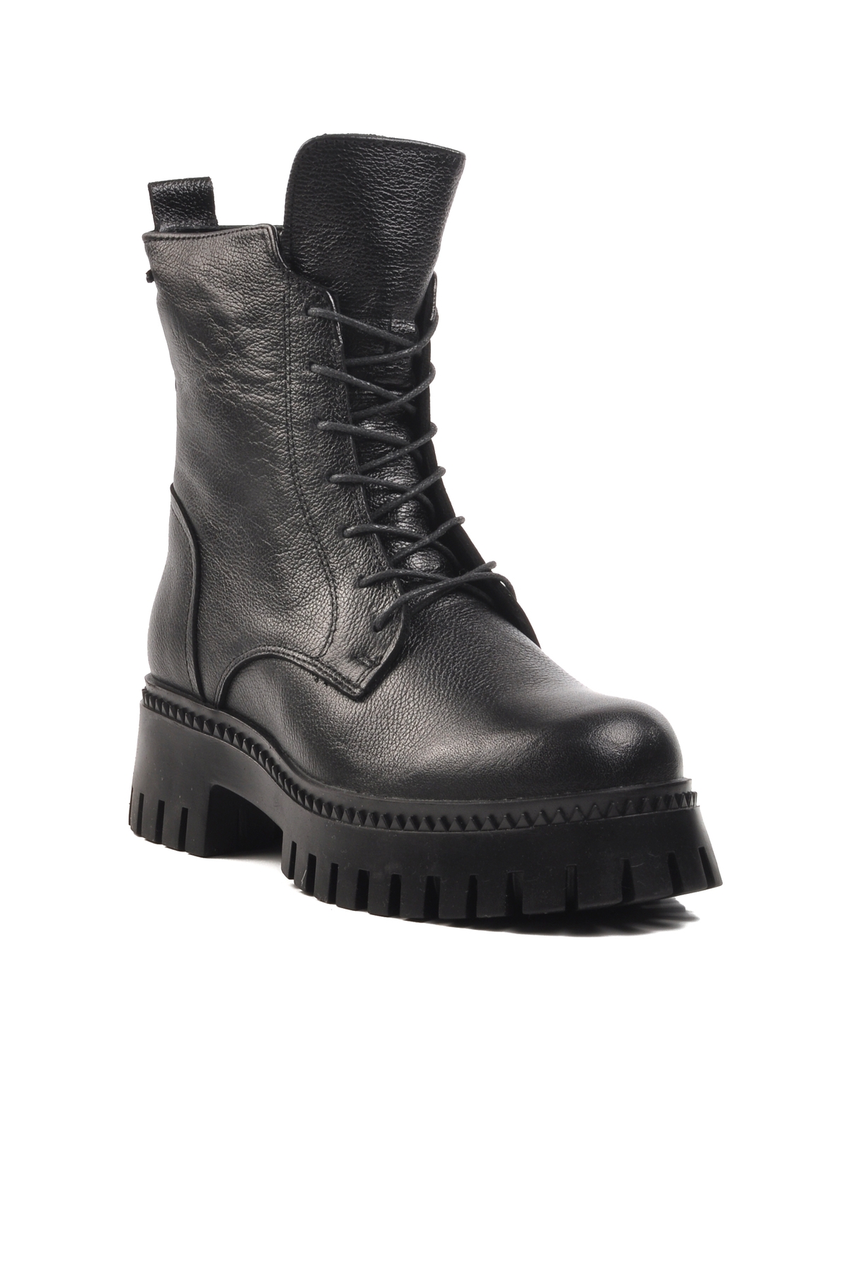 Siyah Hakiki Deri Kadın Bot - Görsel 4