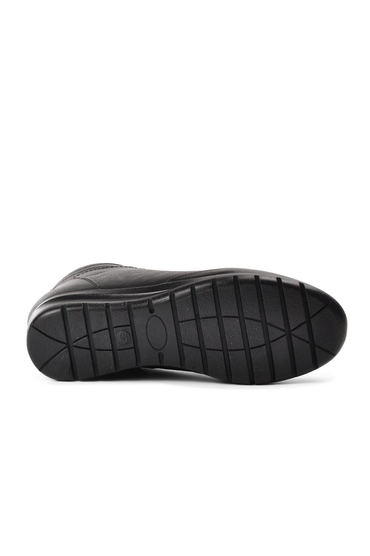 Siyah Hakiki Deri Kadın Bot - Görsel 6