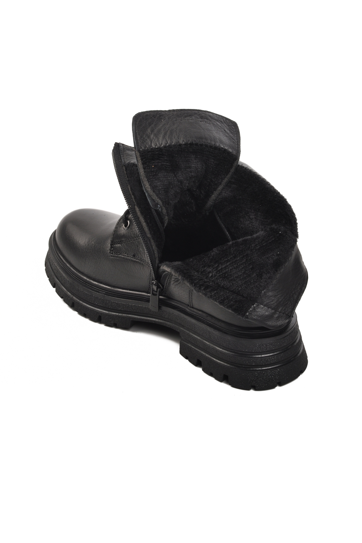 Siyah Hakiki Deri Kadın Bot - Görsel 5