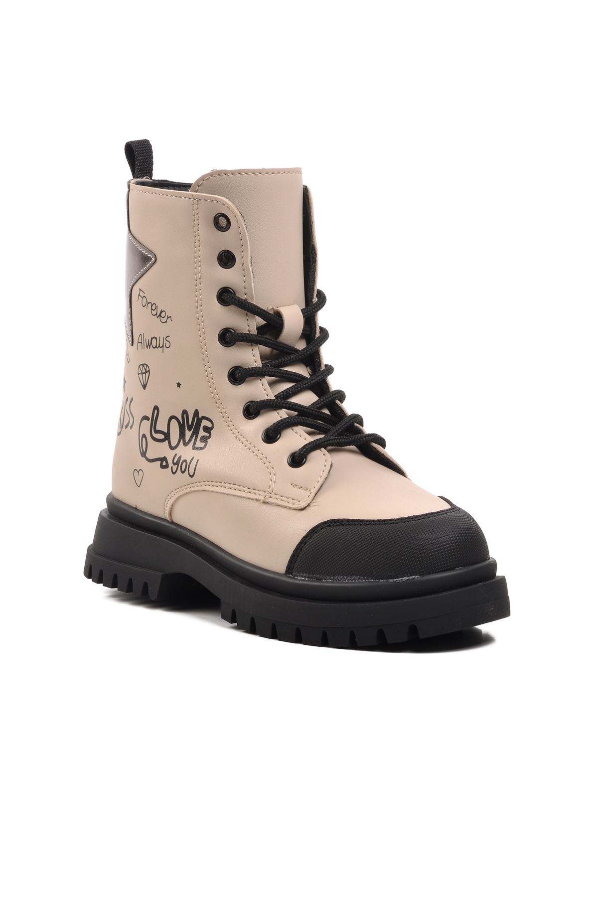 Bej Poliüretan Kız Çocuk Bot - Görsel 4