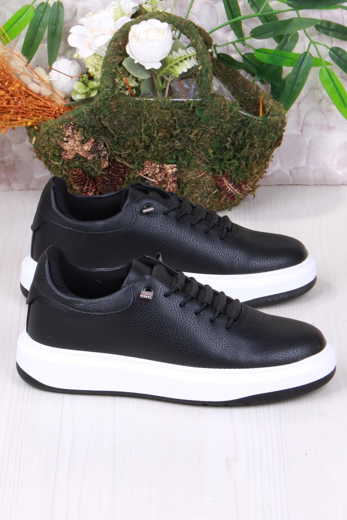 07404 Cnt Cilt Suni Deri Latikli Bağçıklı Kalın Taban Erkek Ayakkabı - Görsel 3