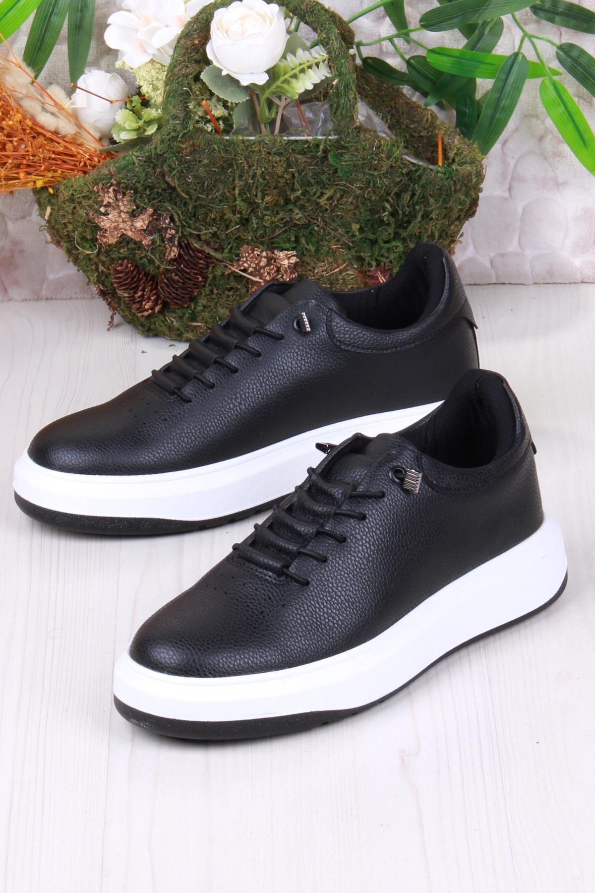 07404 Cnt Cilt Suni Deri Latikli Bağçıklı Kalın Taban Erkek Ayakkabı - Görsel 4