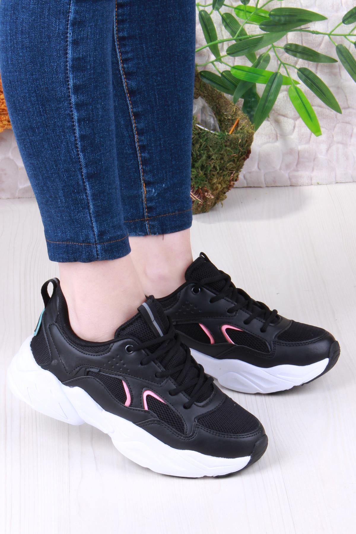 2107 LMB Rahat Hafif Kalın Taban Sneaker Kadın Spor Ayakkabı - Görsel 2