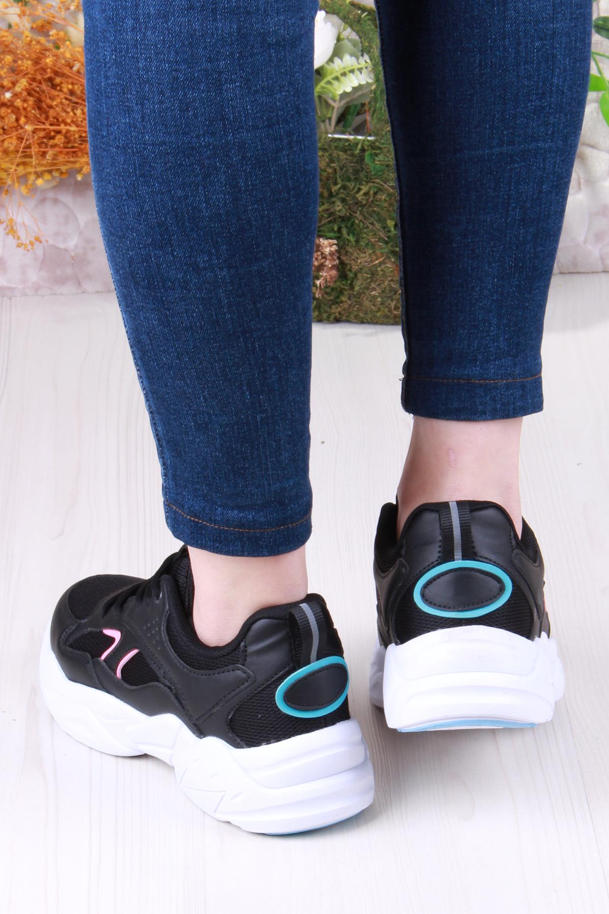 2107 LMB Rahat Hafif Kalın Taban Sneaker Kadın Spor Ayakkabı - Görsel 5