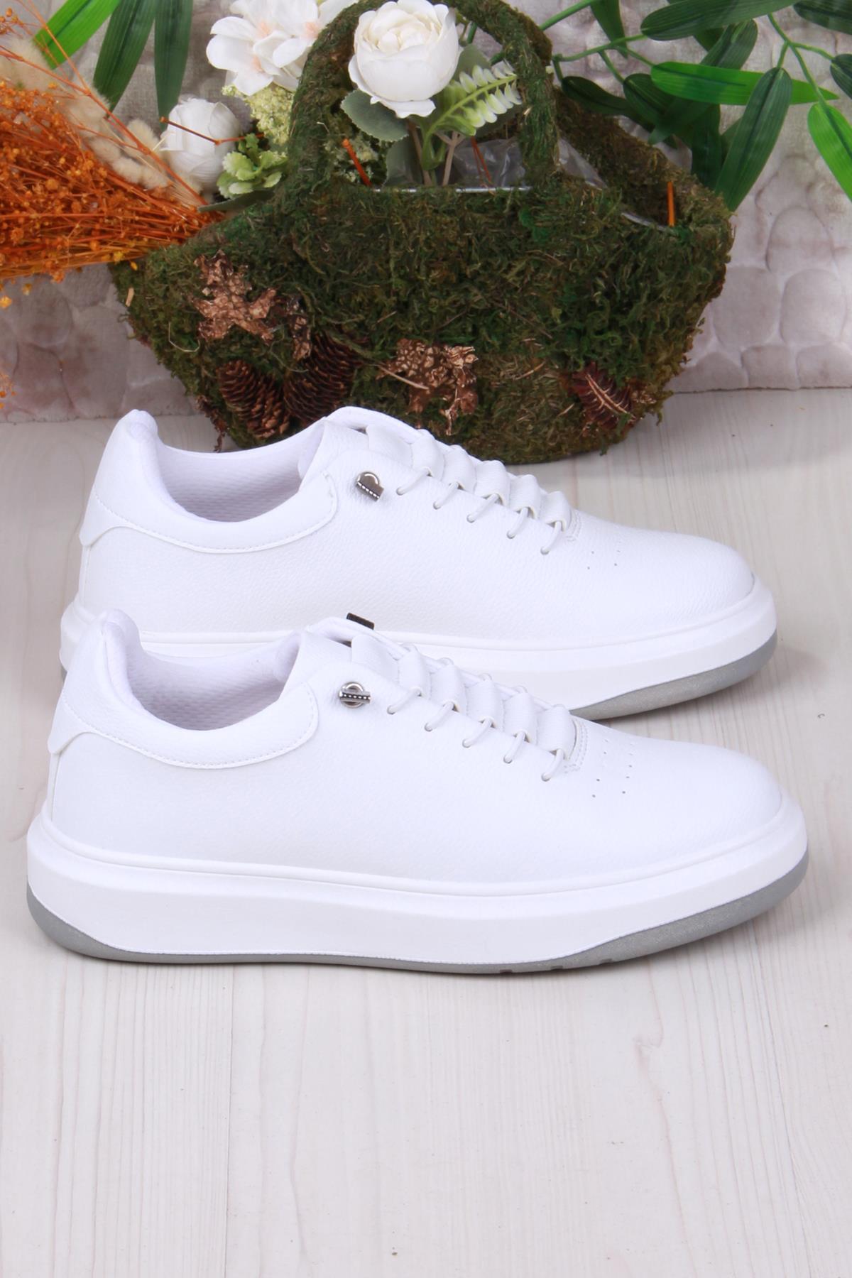 07404 Cnt Cilt Suni Deri Latikli Bağçıklı Kalın Taban Erkek Ayakkabı - Görsel 3