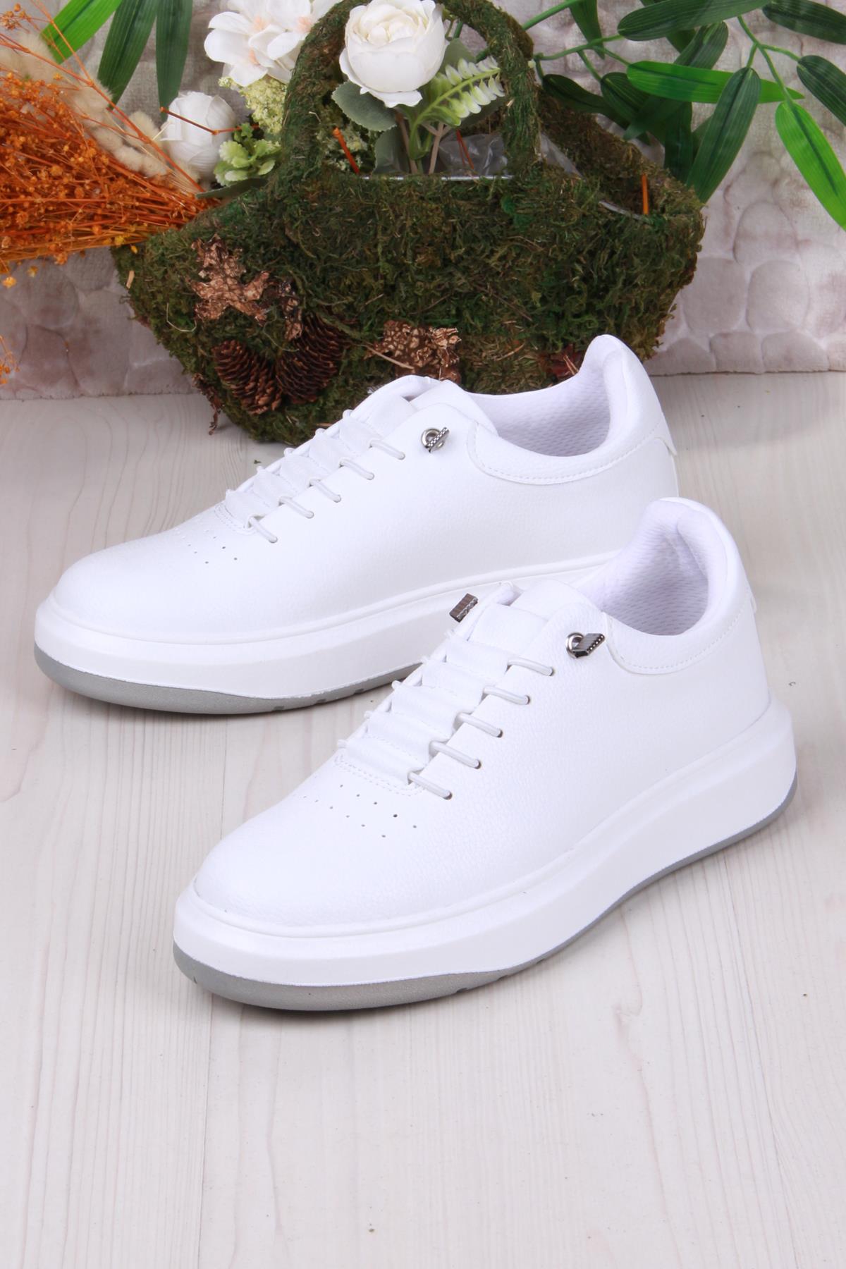 07404 Cnt Cilt Suni Deri Latikli Bağçıklı Kalın Taban Erkek Ayakkabı - Görsel 4