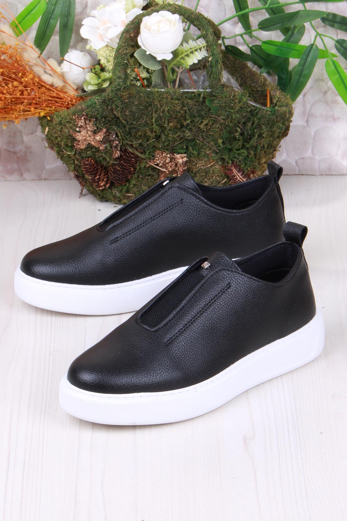 07367 Cnt Cilt Suni Deri Latikli Kalın Taban Erkek Ayakkabı - Görsel 4