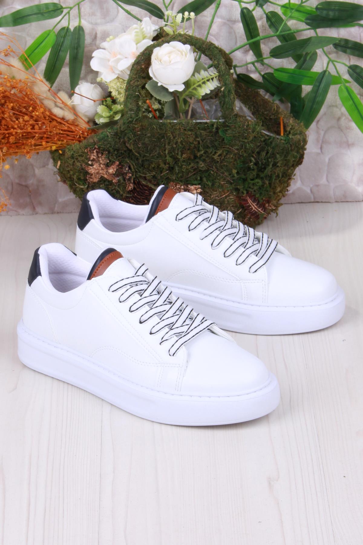 07539 Cnt Cilt Suni Deri Kalın Taban Erkek Ayakkabı - Görsel 2