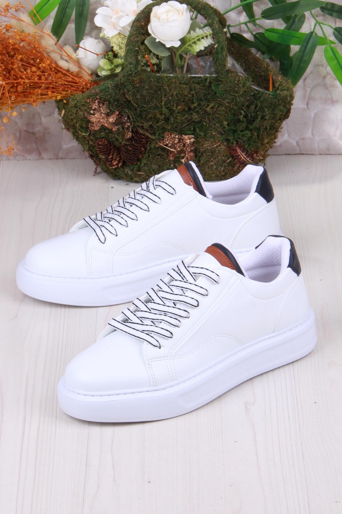 07539 Cnt Cilt Suni Deri Kalın Taban Erkek Ayakkabı - Görsel 4