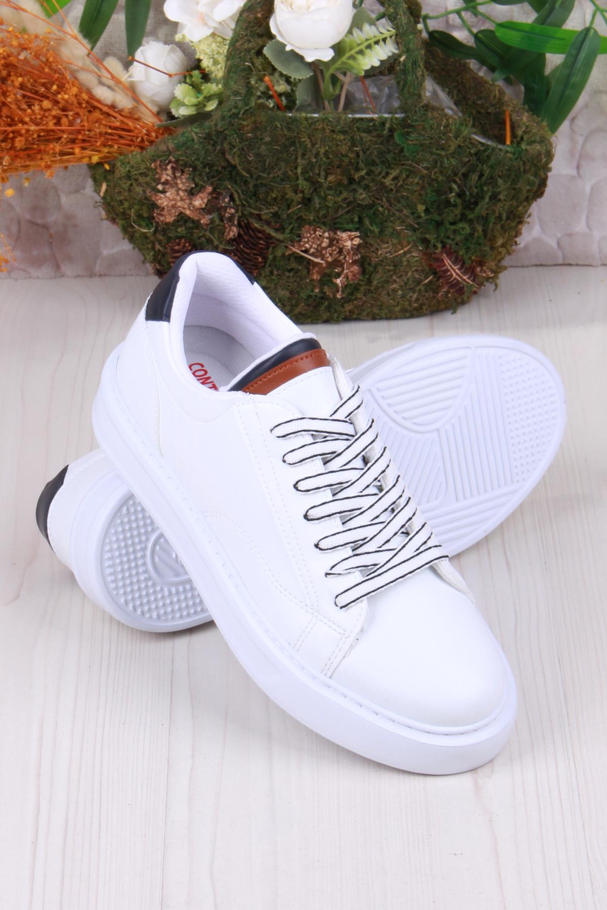 07539 Cnt Cilt Suni Deri Kalın Taban Erkek Ayakkabı - Görsel 5