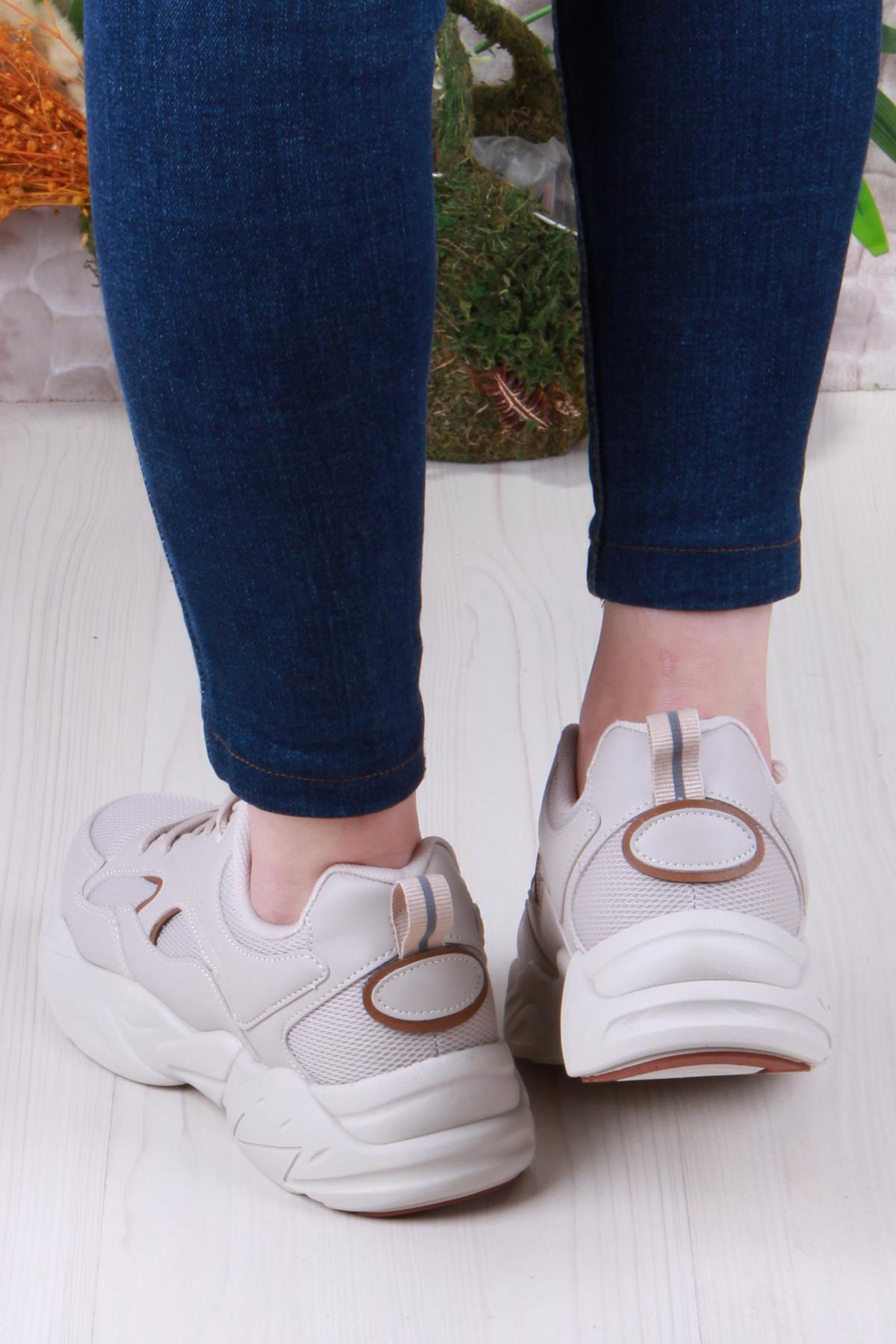 2107 LMB Rahat Hafif Kalın Taban Sneaker Kadın Spor Ayakkabı - Görsel 5