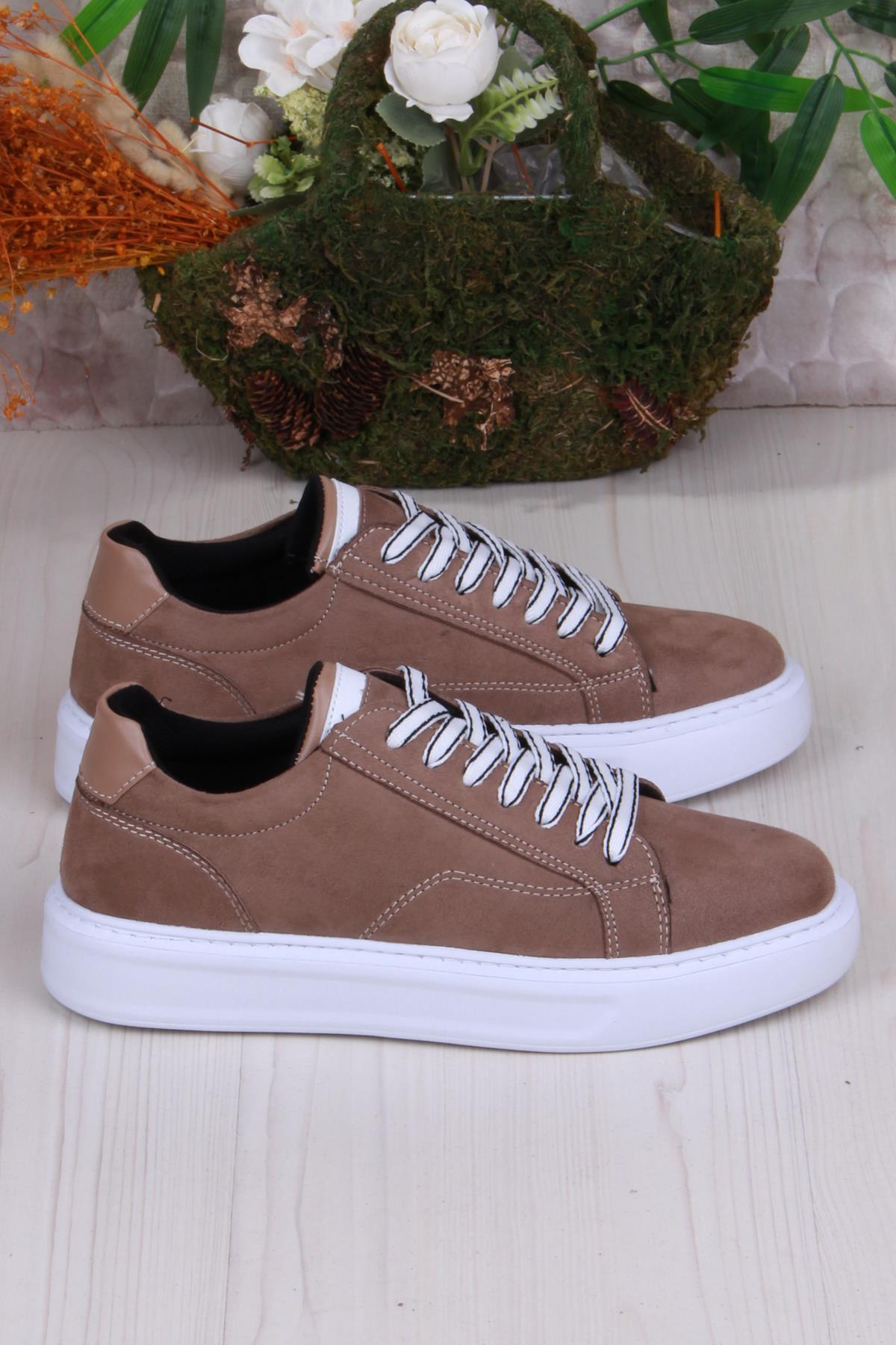 32539 Cnt Süet Suni Deri Kalın Taban Erkek Ayakkabı - Görsel 3