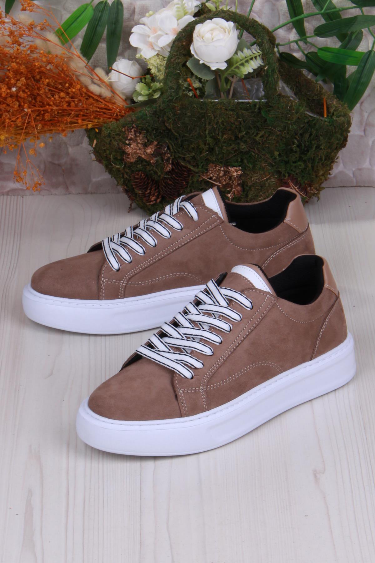 32539 Cnt Süet Suni Deri Kalın Taban Erkek Ayakkabı - Görsel 4