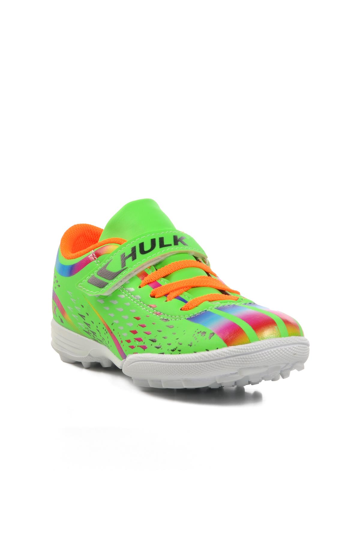 Hulk 129-F Yeşil-Beyaz Çocuk Halı Saha Ayakkabısı - Görsel 2
