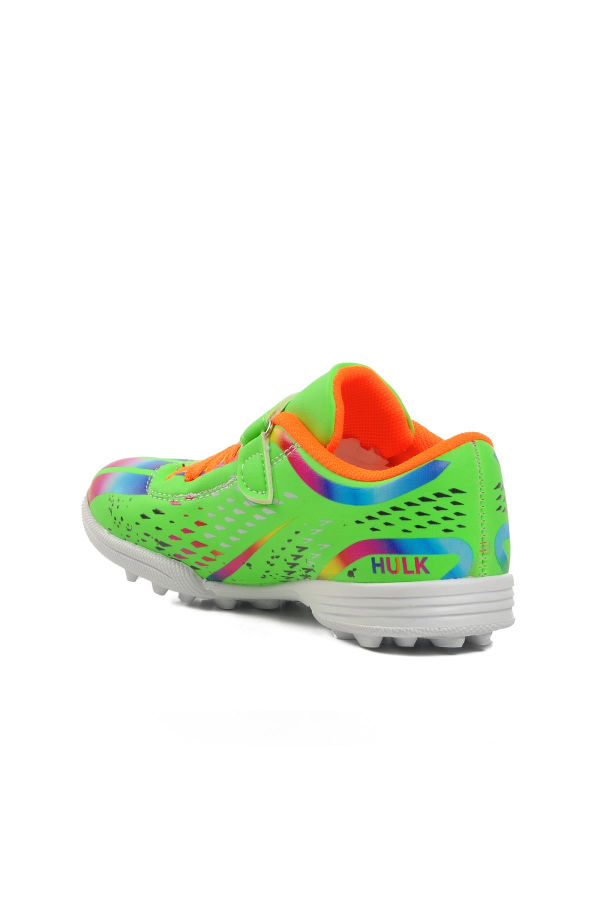 Hulk 129-F Yeşil-Beyaz Çocuk Halı Saha Ayakkabısı - Görsel 5