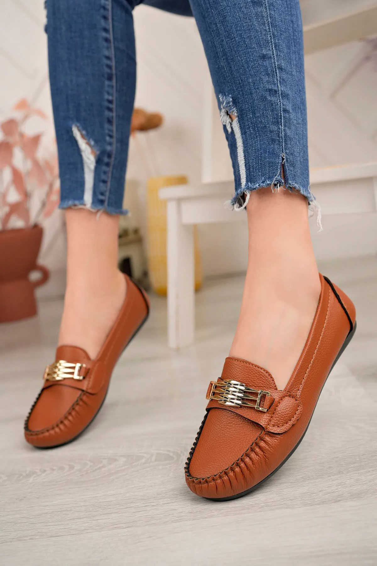 Kadın Babet Hafif Rahat Taban Şık Günlük Kadın Casual Babet 1021-111-0010 - Görsel 2