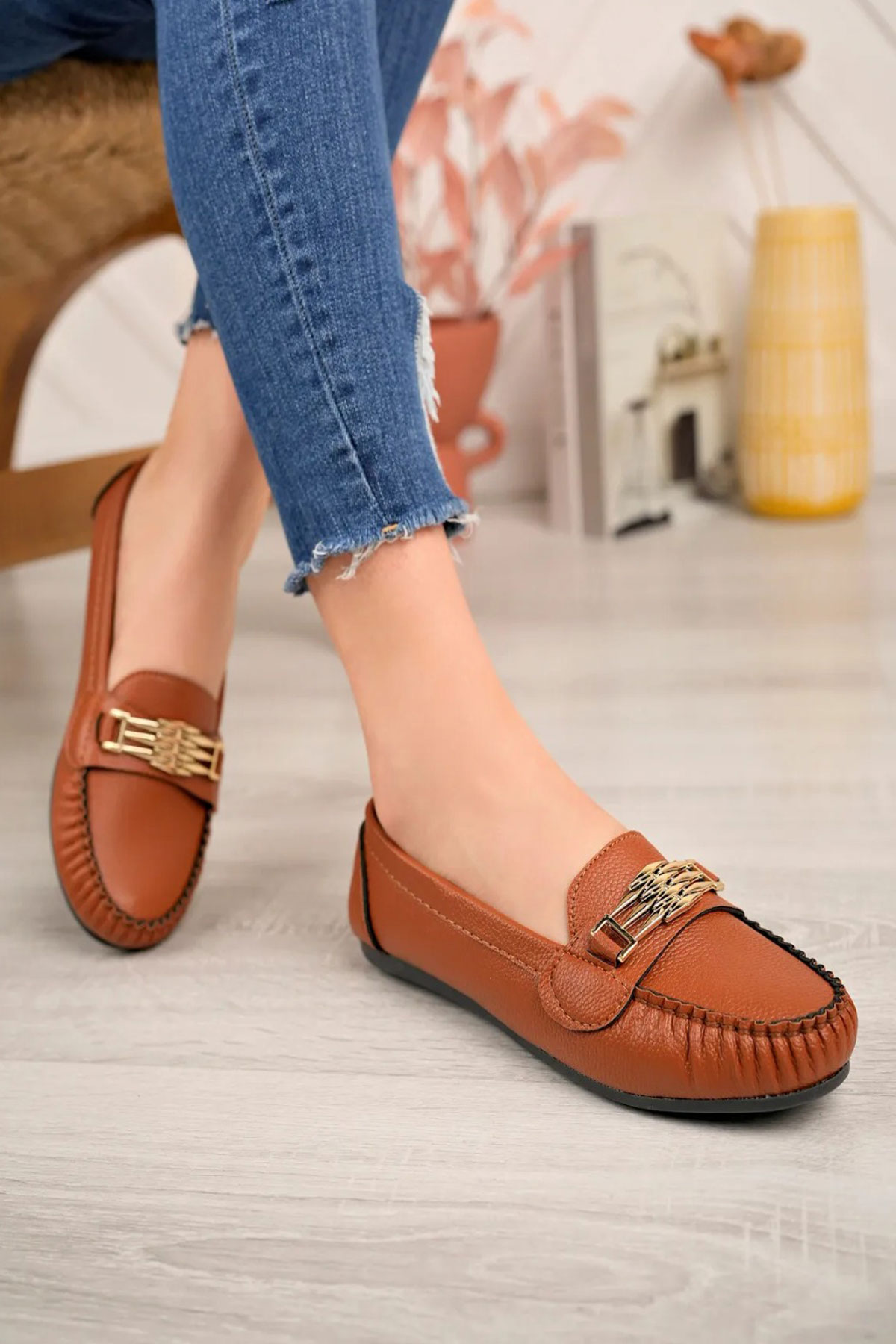 Kadın Babet Hafif Rahat Taban Şık Günlük Kadın Casual Babet 1021-111-0010 - Görsel 3