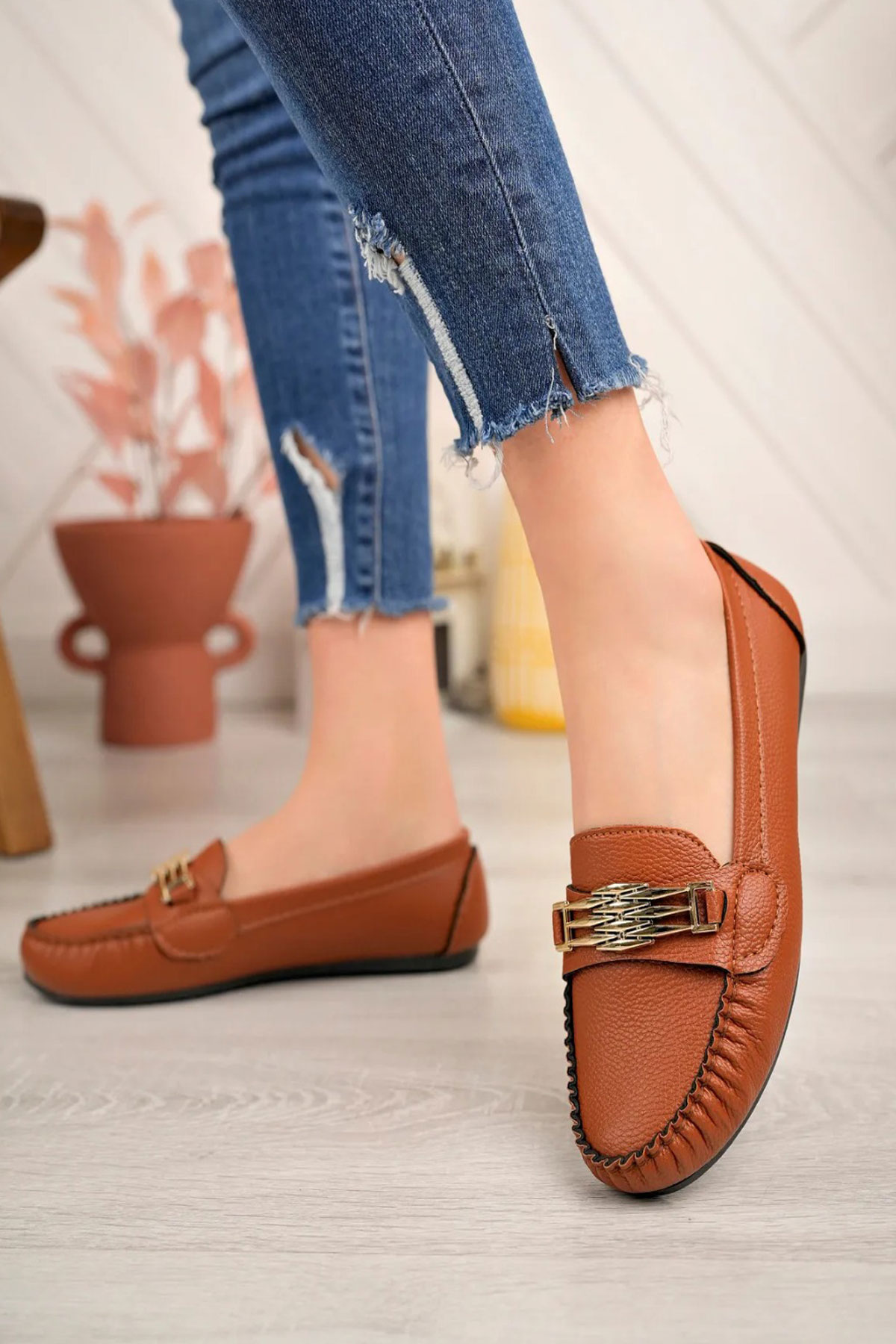 Kadın Babet Hafif Rahat Taban Şık Günlük Kadın Casual Babet 1021-111-0010 - Görsel 4