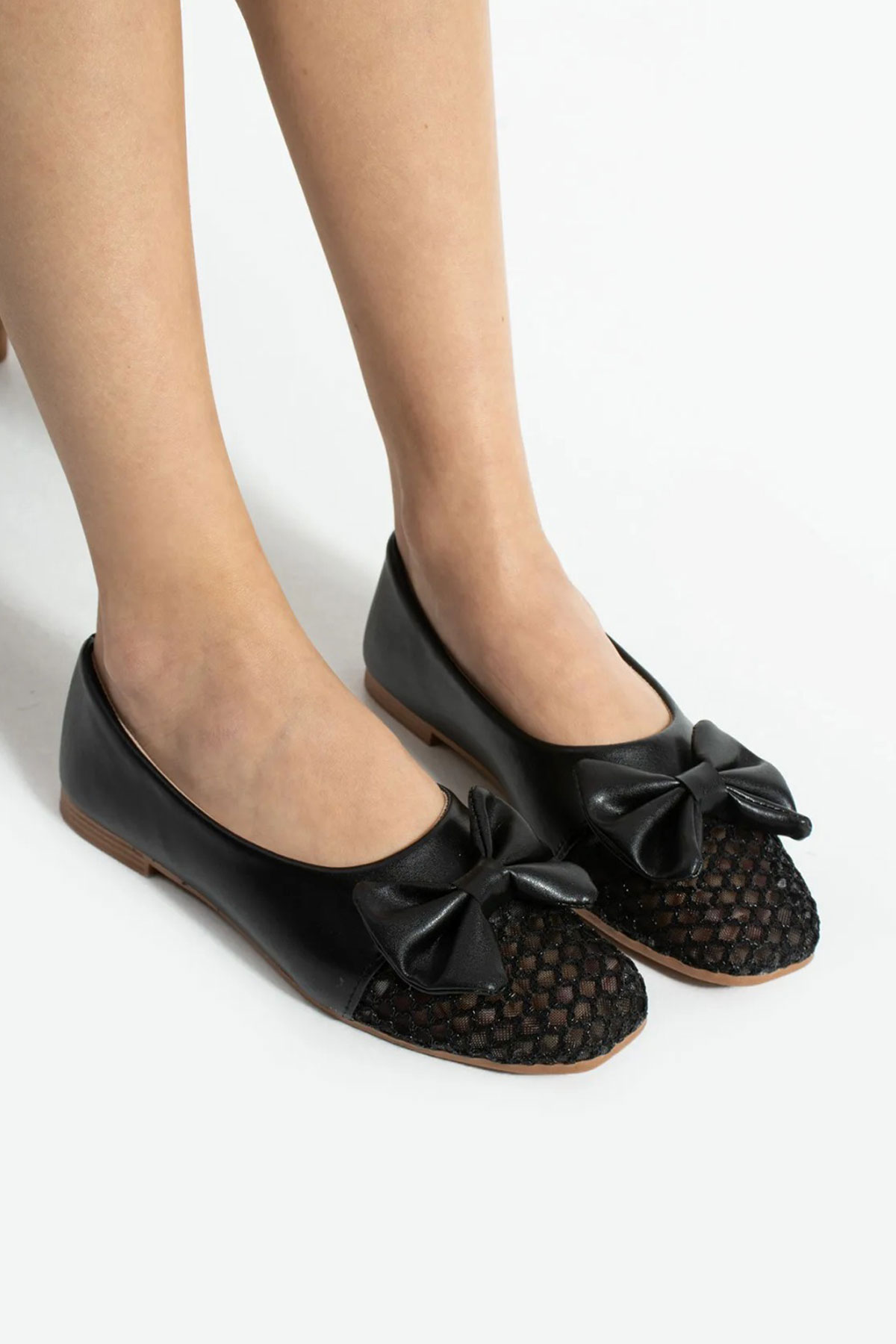 Kadın Babet Fileli Hafif Rahat Şık Günlük Ayakkabı 1021-111-0012 - Görsel 2