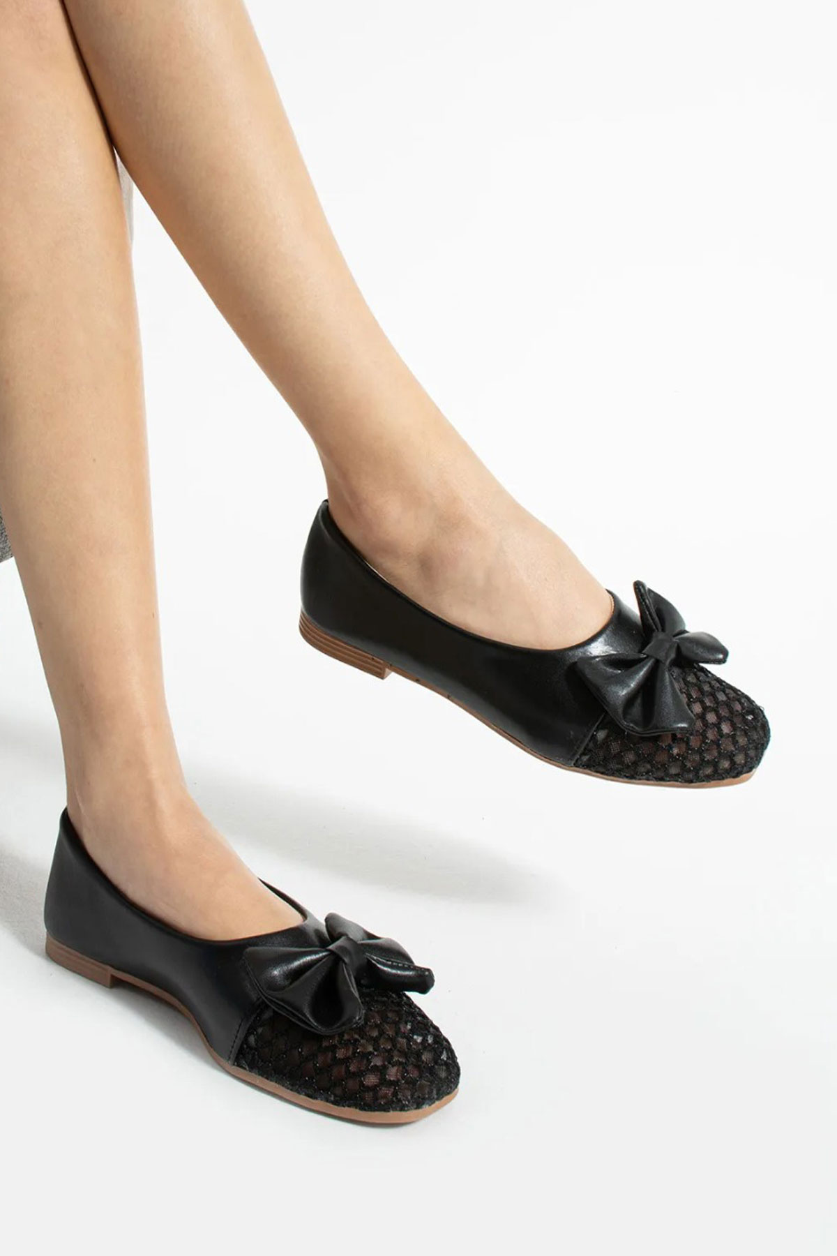 Kadın Babet Fileli Hafif Rahat Şık Günlük Ayakkabı 1021-111-0012 - Görsel 3