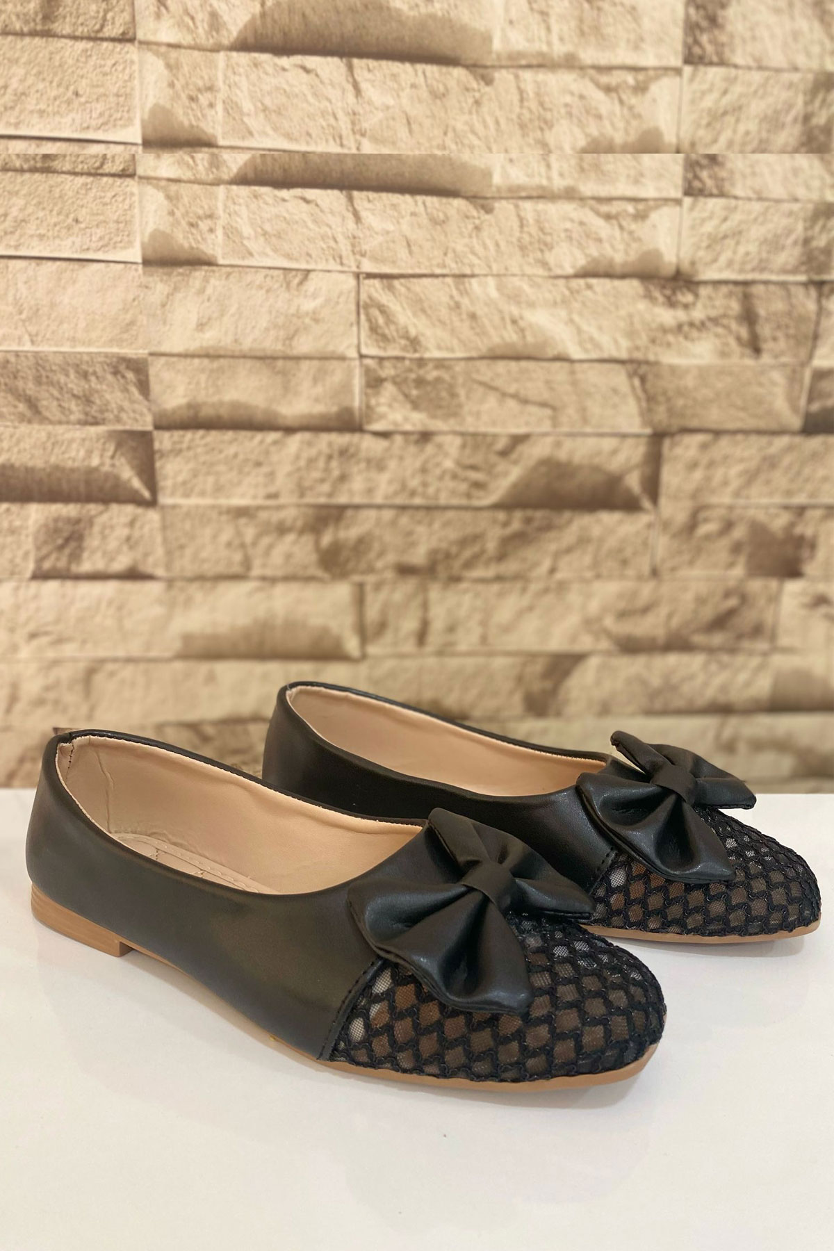 Kadın Babet Fileli Hafif Rahat Şık Günlük Ayakkabı 1021-111-0012 - Görsel 5