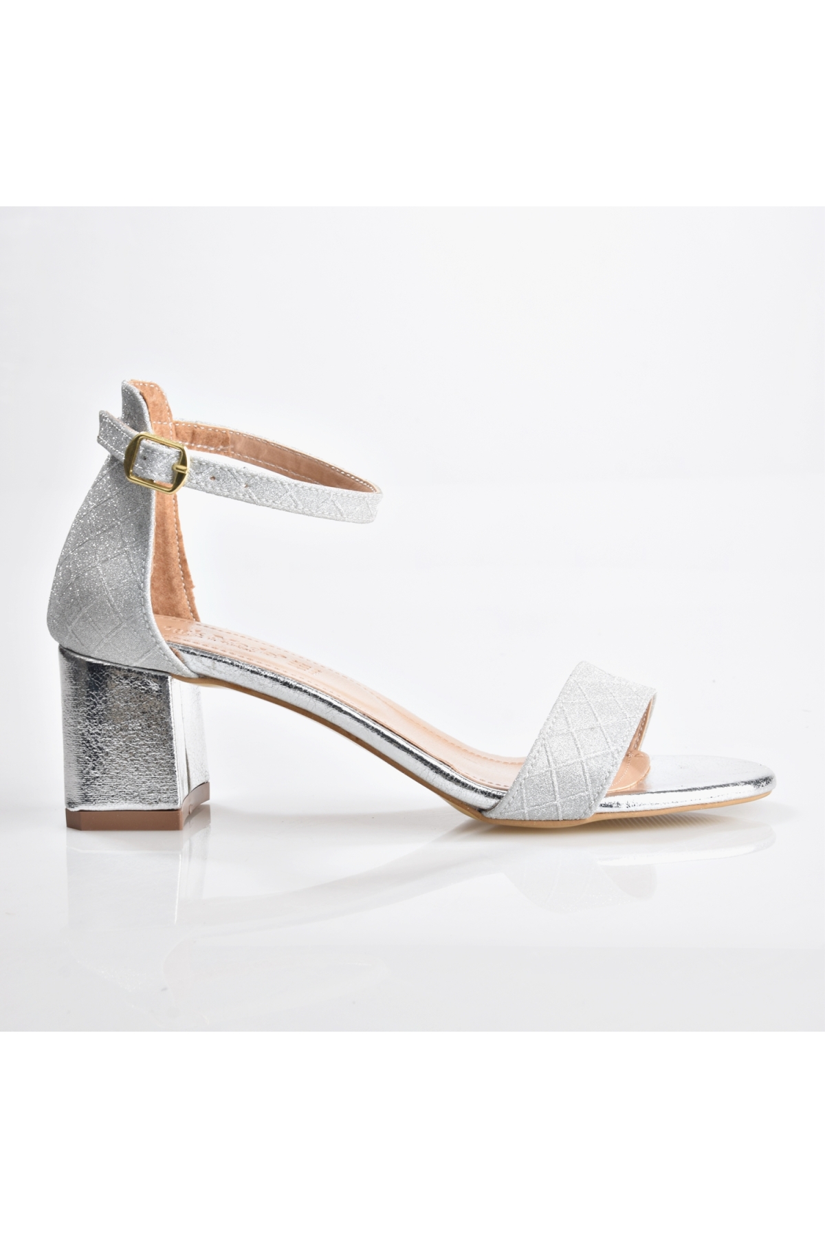 EK Park Moda K3308 Tek Bant Kadın Topuklu Ayakkabı - Görsel 2