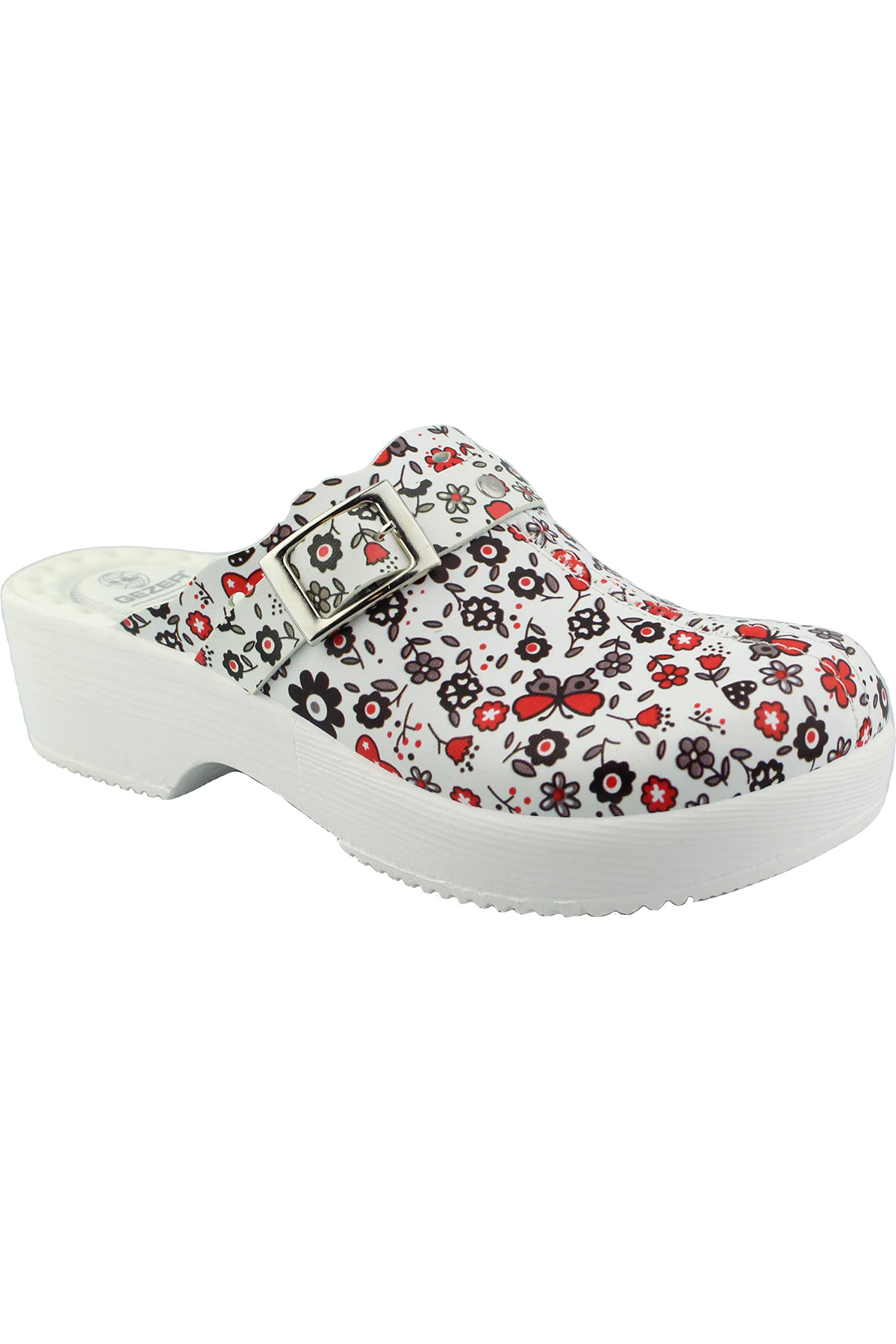Yazlık Çiçek Kalp Desenli Comfort Sabo Kadın Terlik - Görsel 7